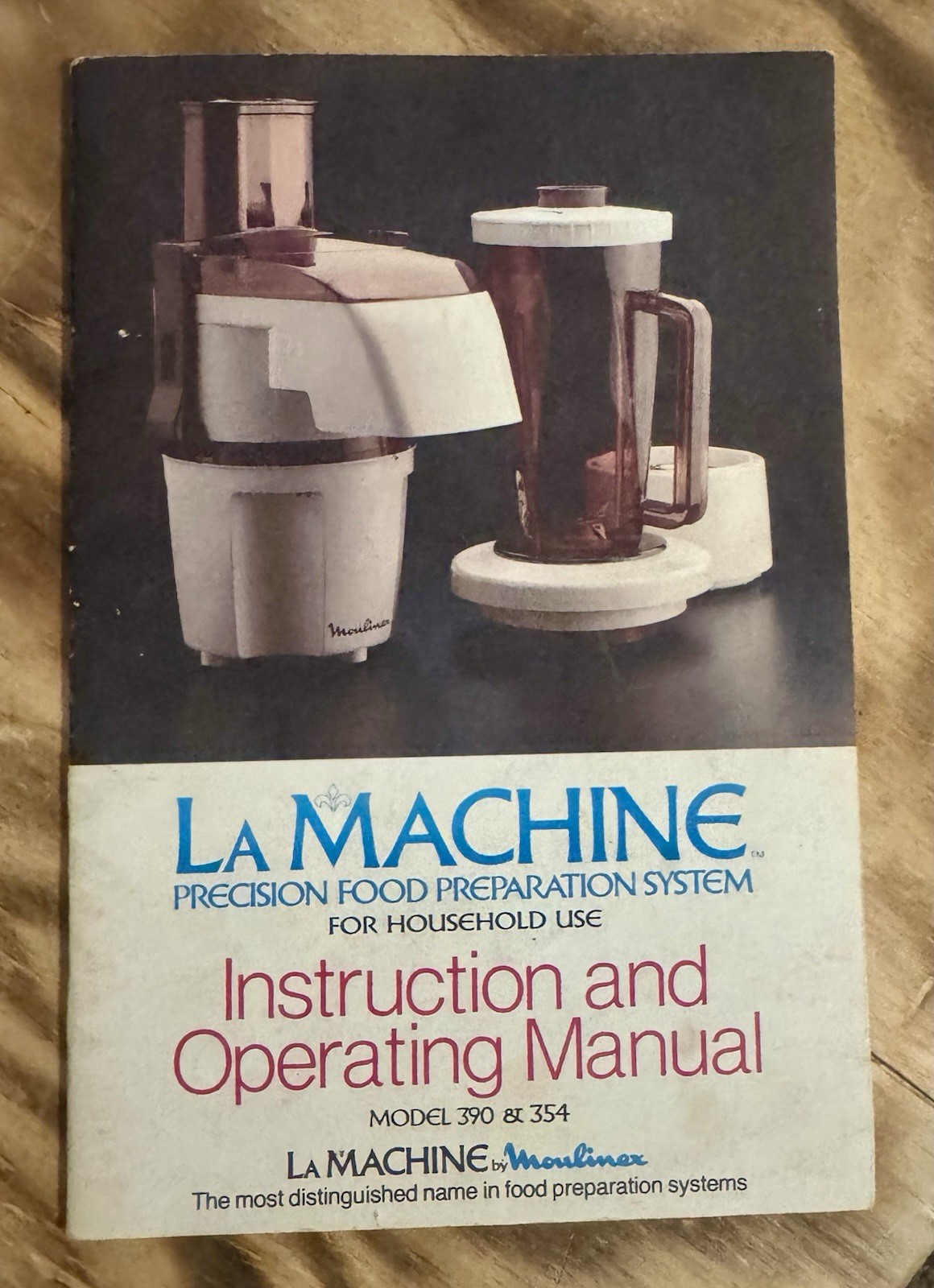 1977 Moulinex La Machine 354 & 390 Instruction and Operating Manual