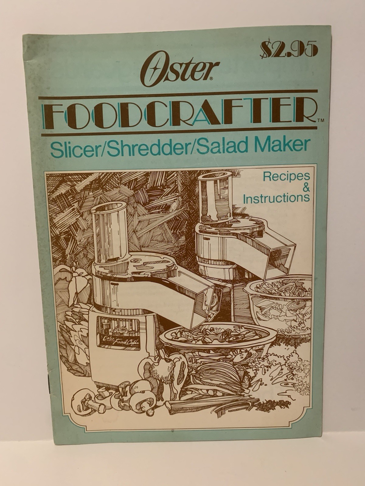 1976 Oster FoodCrafter Recipes Instructions Booklet slicer shredder salad maker
