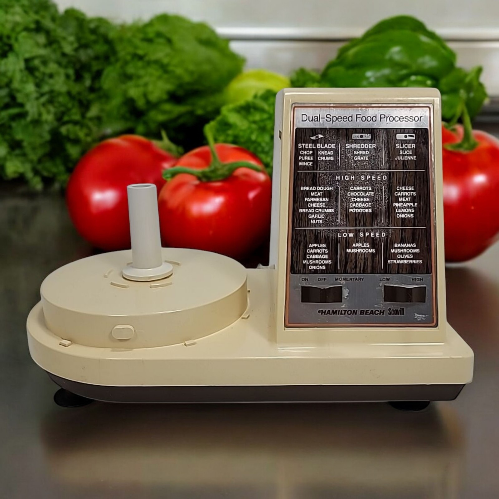 Hamilton Beach Scovill Dual Speed Food Processor-WORKING motor base Model 702-4