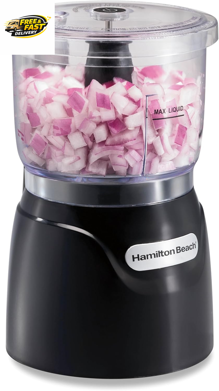 Electric Vegetable Chopper & Mini Food Processor, 3-Cup, 350 Watts, for Dicing,