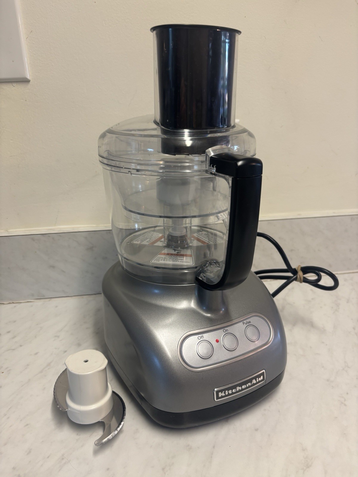 Working KitchenAid Silver KFP0711Cu0 7 Cup Food Processor TESTED WORKS
