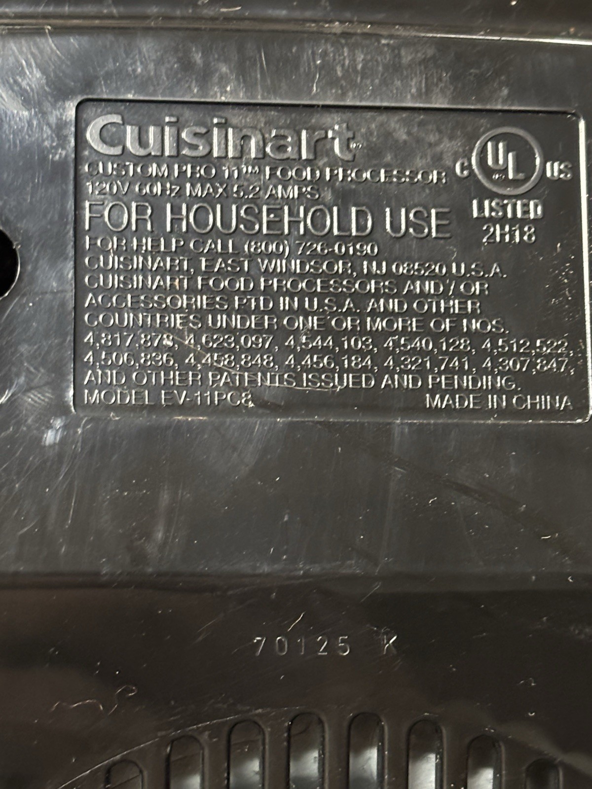 CUISINART Custom Pro 11 Food Processor Base & Bowl EV-11PC8