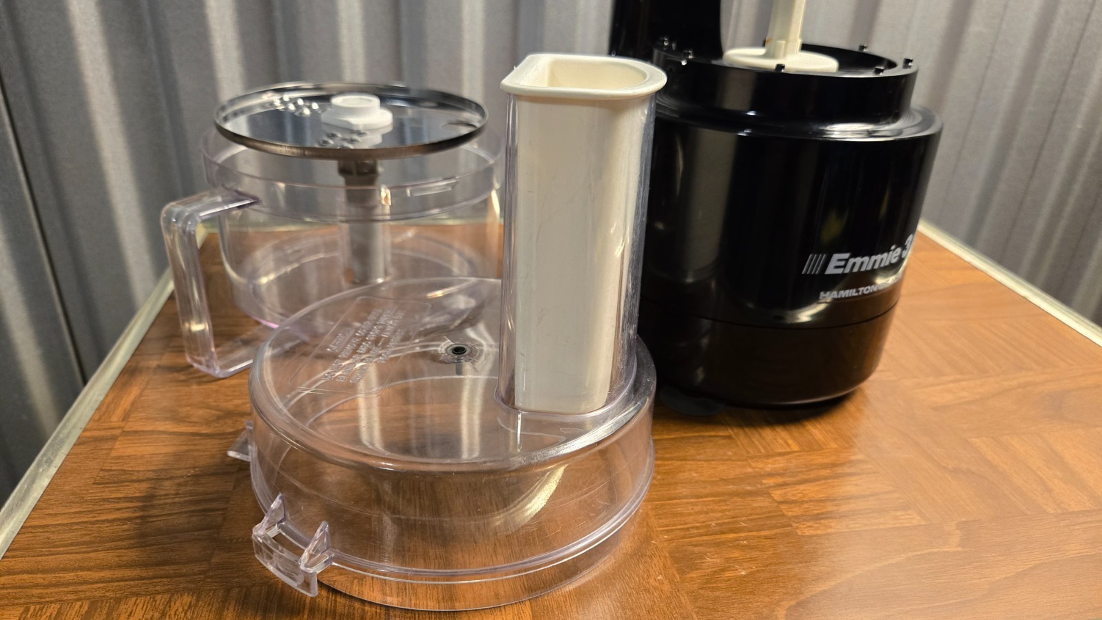 Hamilton Beach Emmie 3 Food Processor model 382 Black w/ Clear Container
