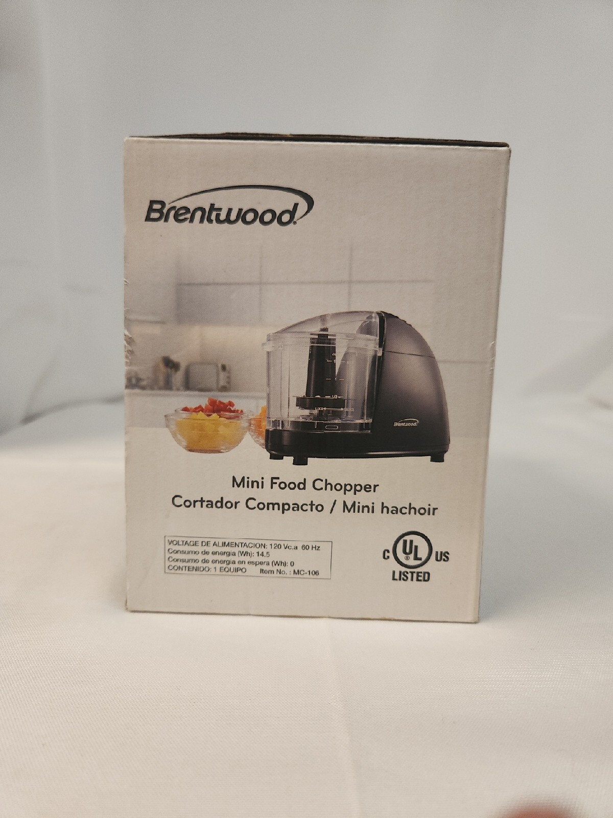 Brentwood MC-106: 1.5 Cup Mini Food Chopper Cutter Processor Black Tested Works