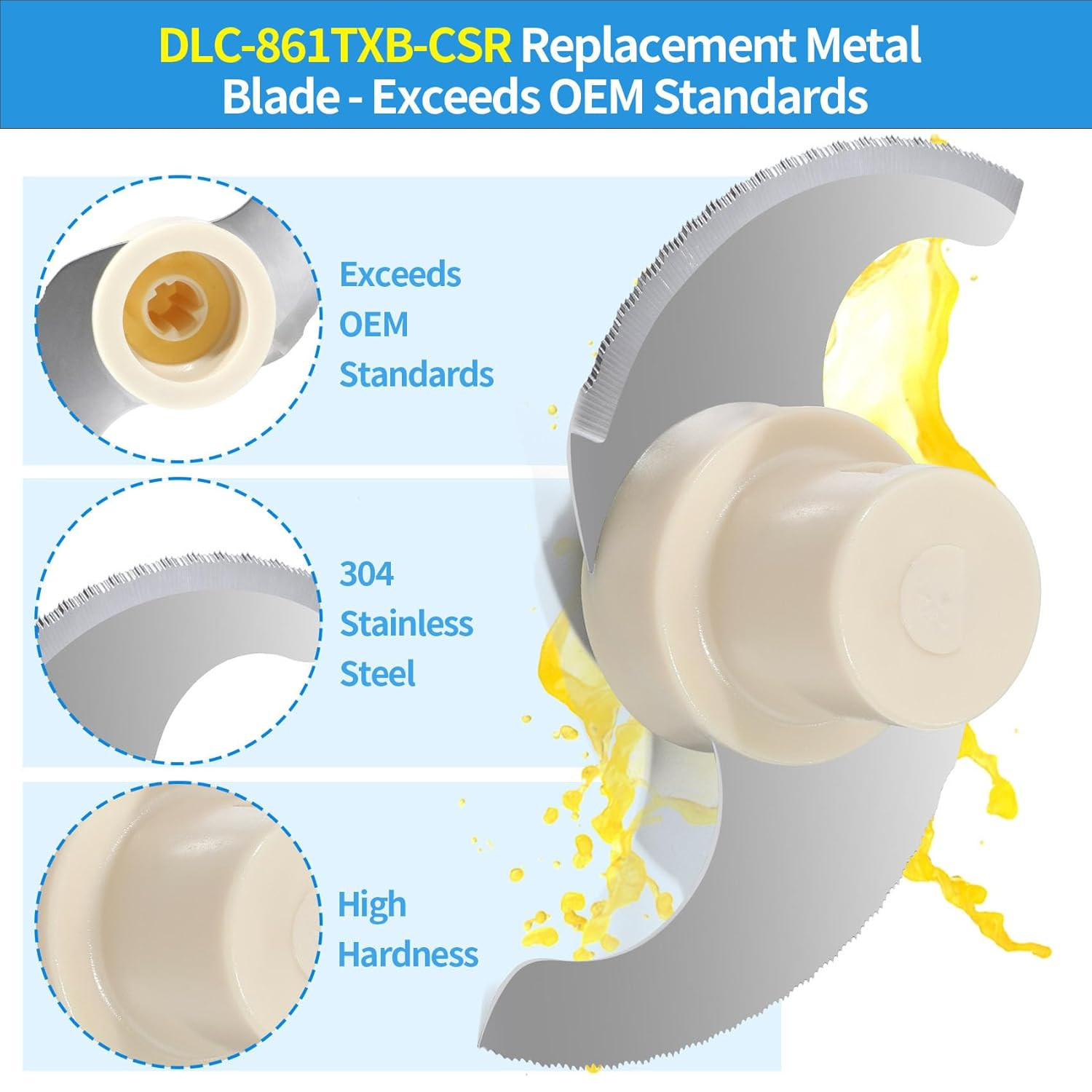 Replacement Chopping Blade for Cuisinart 11 Cup Food Processor DLC 8 DFP 11 Stai