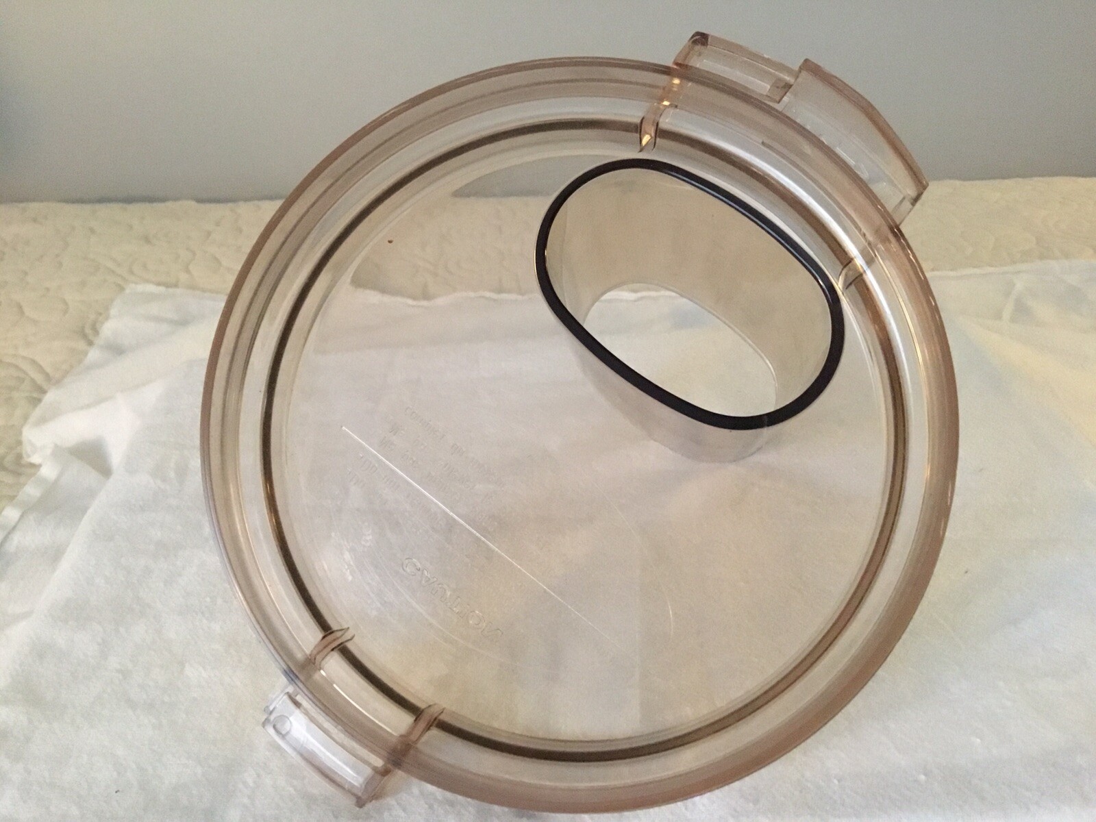 KitchenAid KFP 400 food processor work bowl cover with feed tube and tube pusher