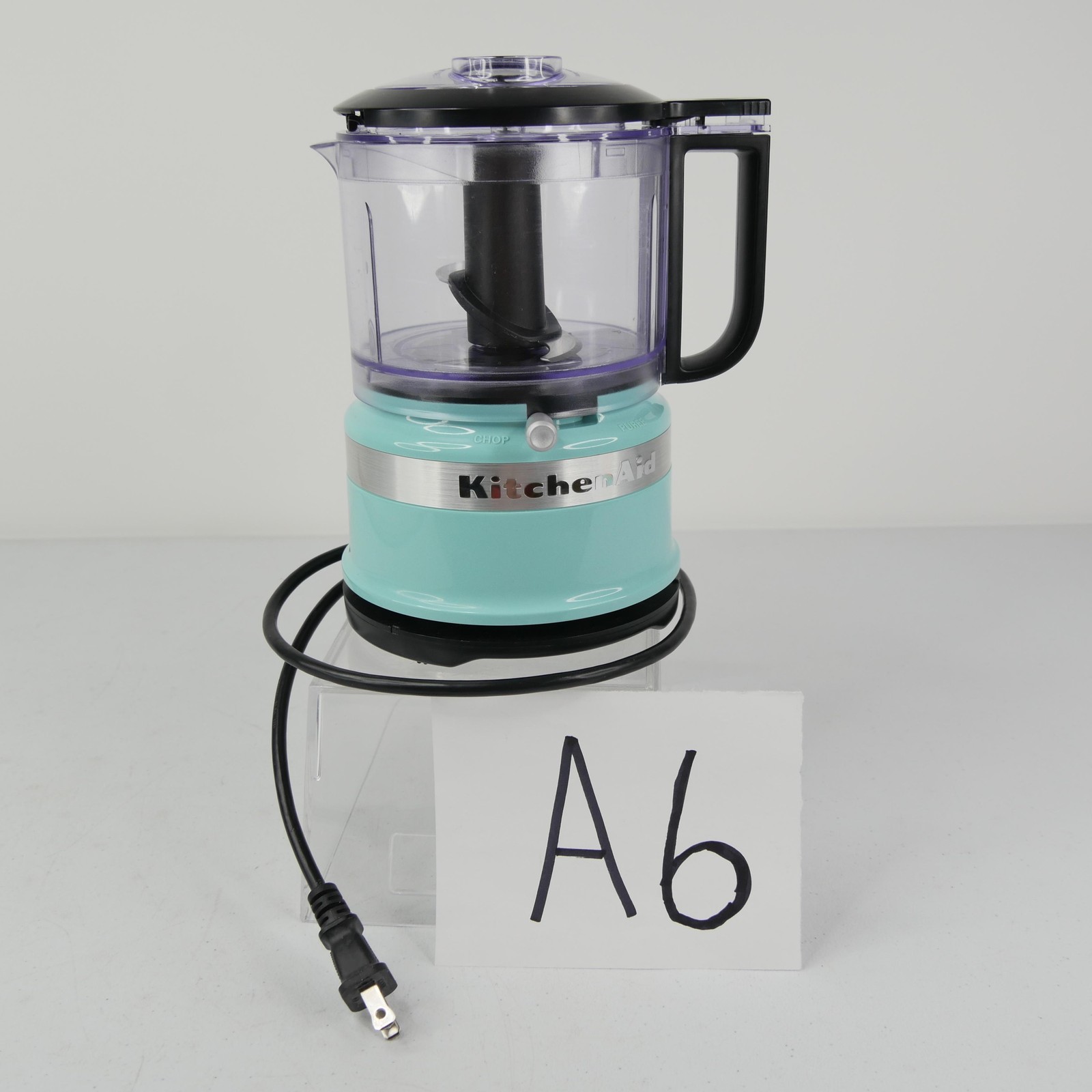 KitchenAid 3.5 Cup Mini Food Processor KFC3516AQ Aqua Blue Electric Chopper