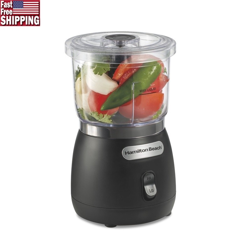 2 Speed Food Chopper Stack Press 3 Cup Processor Mincer Puree Easy Cleanup New