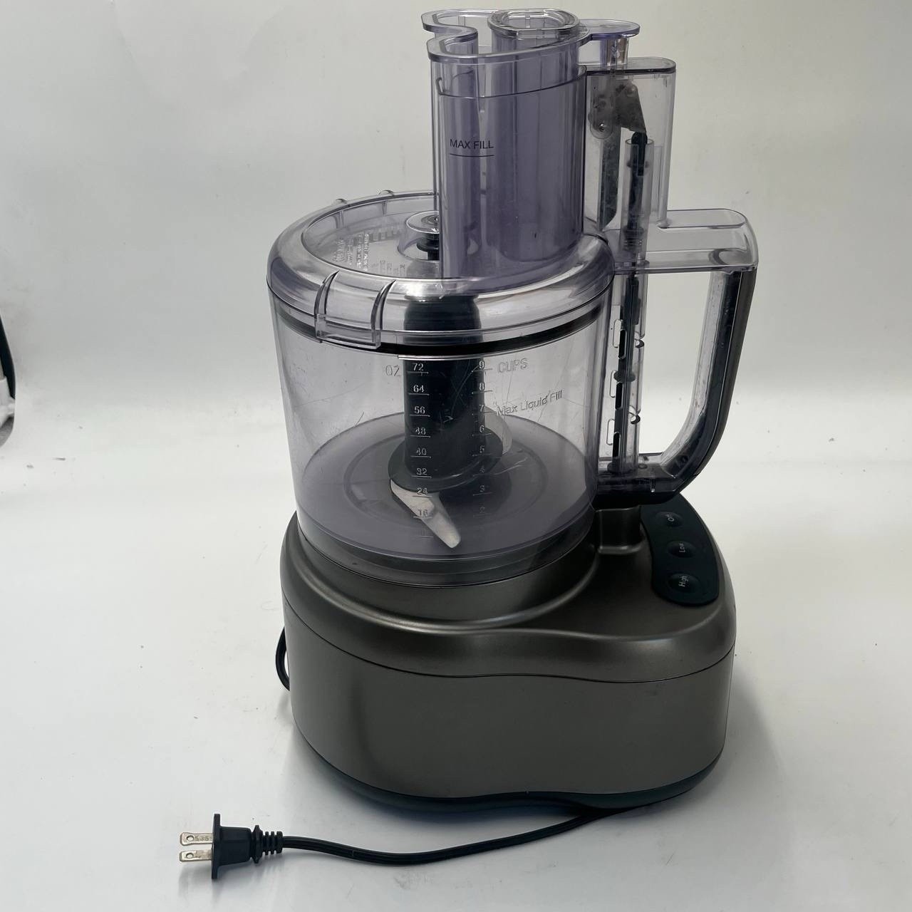Cuisinart 9 Cup Food Processor Gray w/ Bowl Lid Blade Tested Working