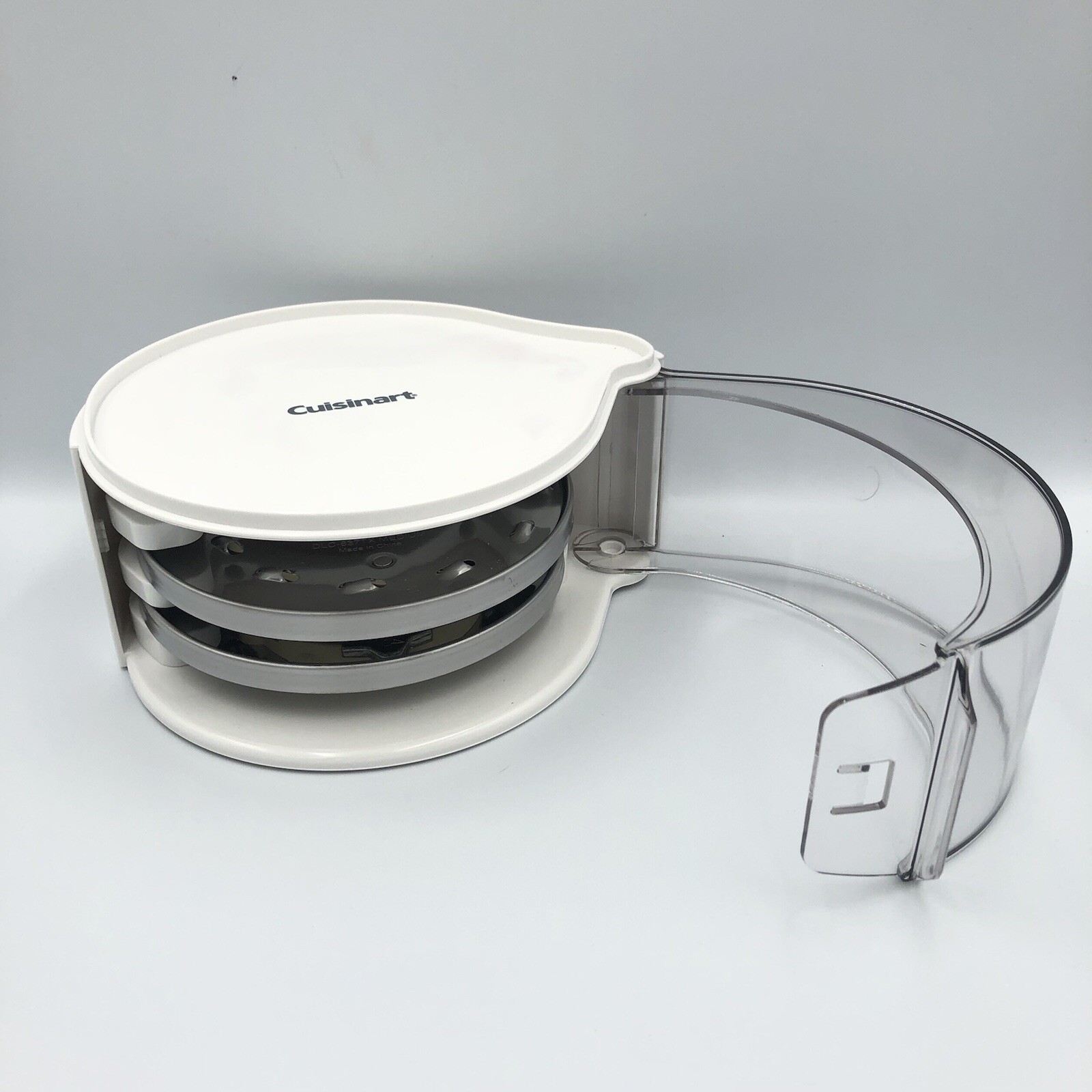 Cuisinart Food Processor Blade Disc Holder Container Storage Canister w/2 Blades
