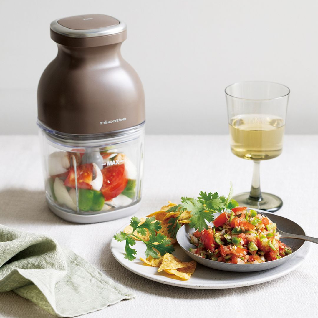 Recolte Capsule Cutter Bonne RCP-7 Cordless Food Processor 500ml Mocha Brown USB