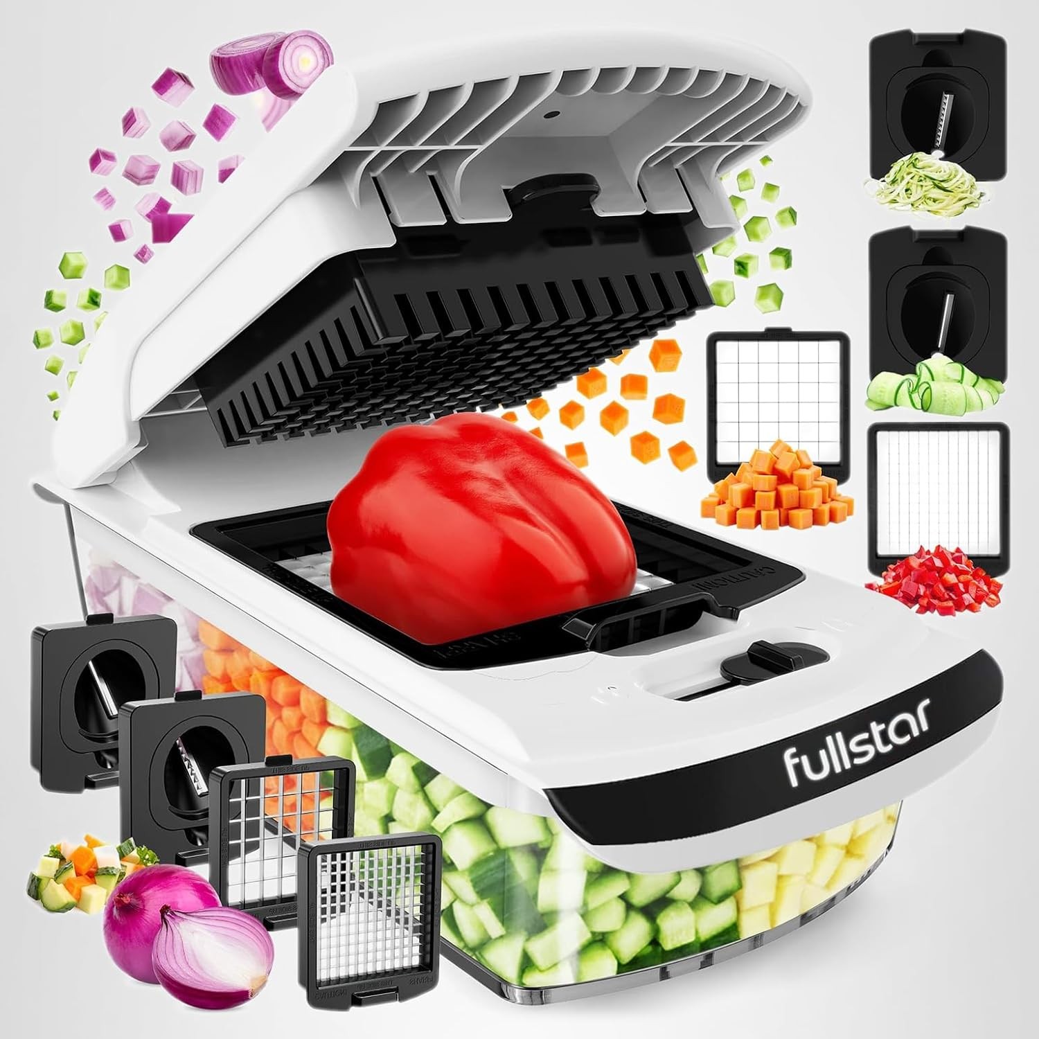 4-in-1 Vegetable Chopper Food Slicer with Container