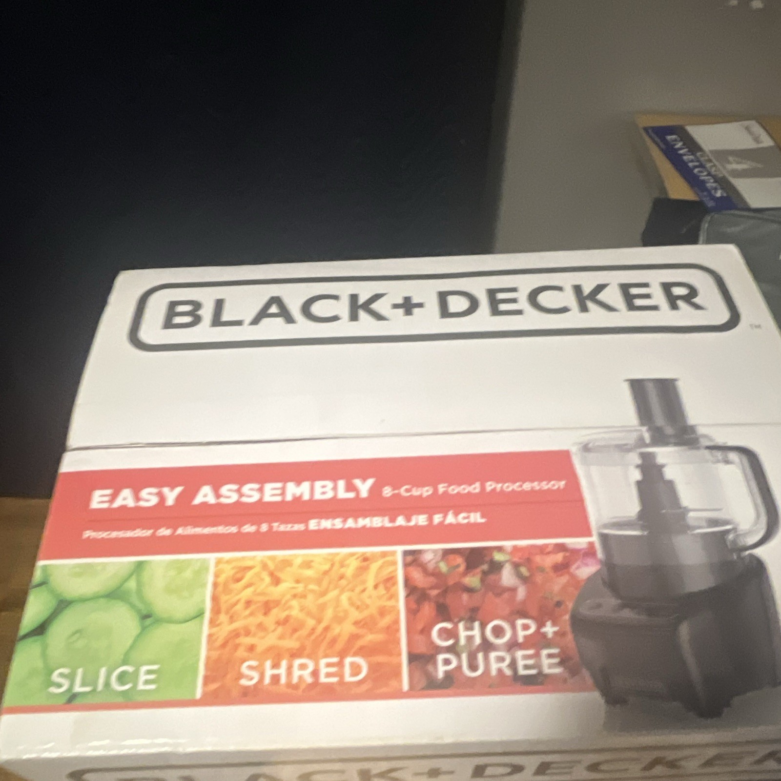 BLACK+DECKER FP4200B 8-Cup 450W Food Processor Slice Shred Chop Puree
