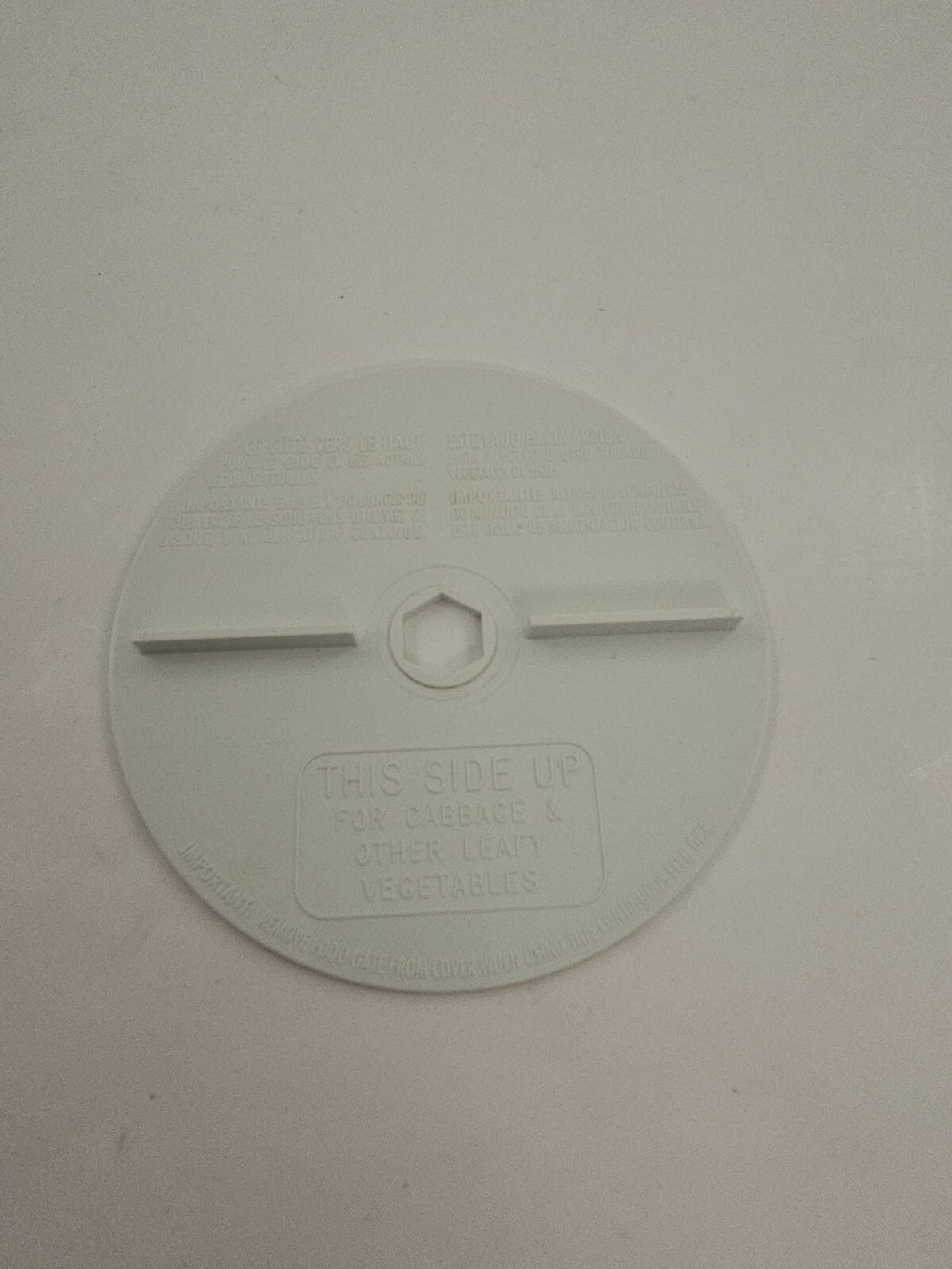 Hamilton Beach Proctor-Silex Food Processor D0789S Cabbage Continuous Feed Disk