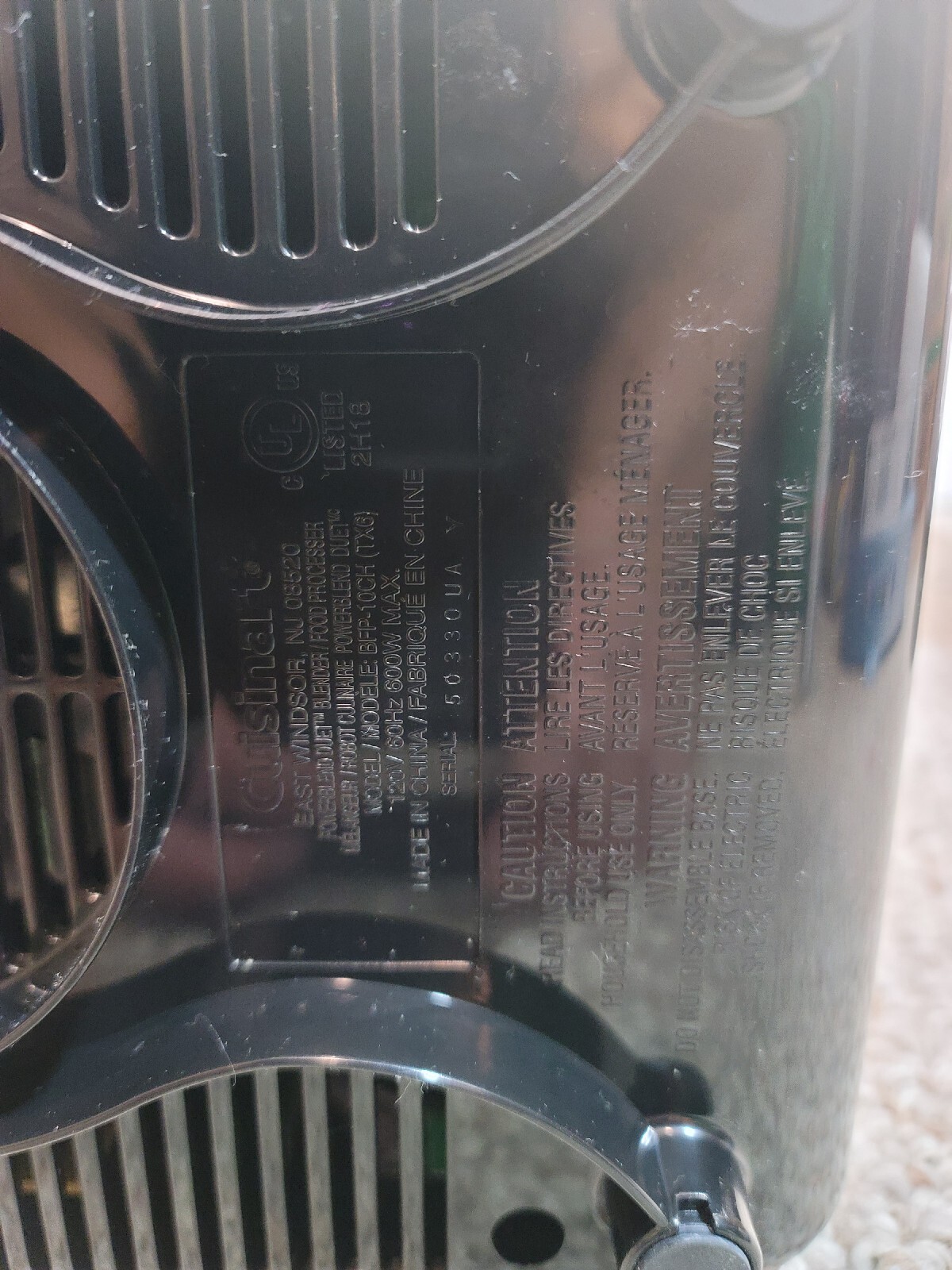 Cuisinart Power Blend Duet Blender & Food Processor Base Motor BFP-10CH Working