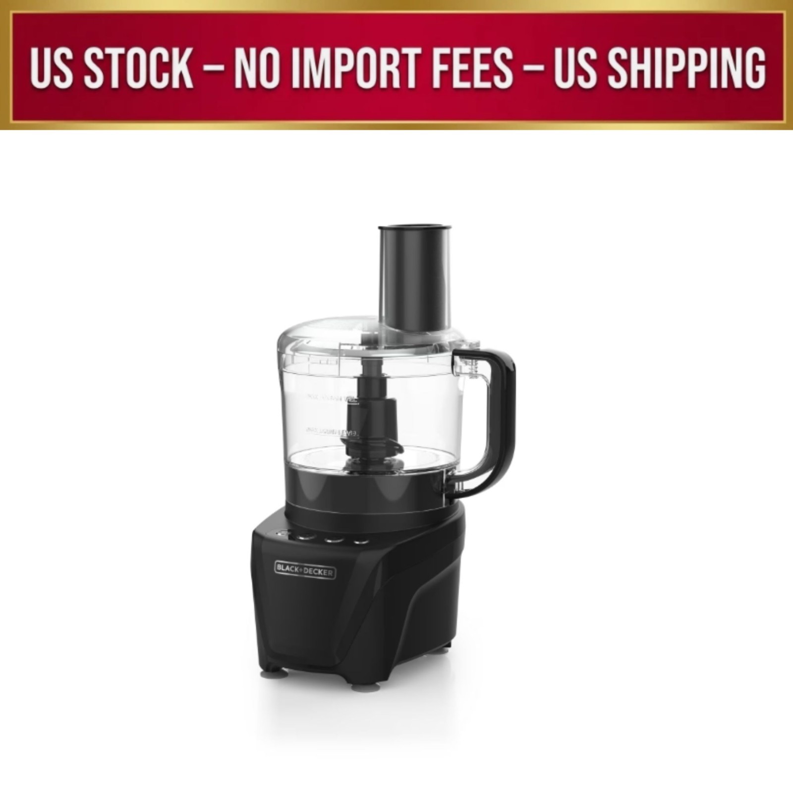 BLACK+DECKER Easy Assembly 8-Cup Food Processor 850W 2 Speeds + Pulse Chop