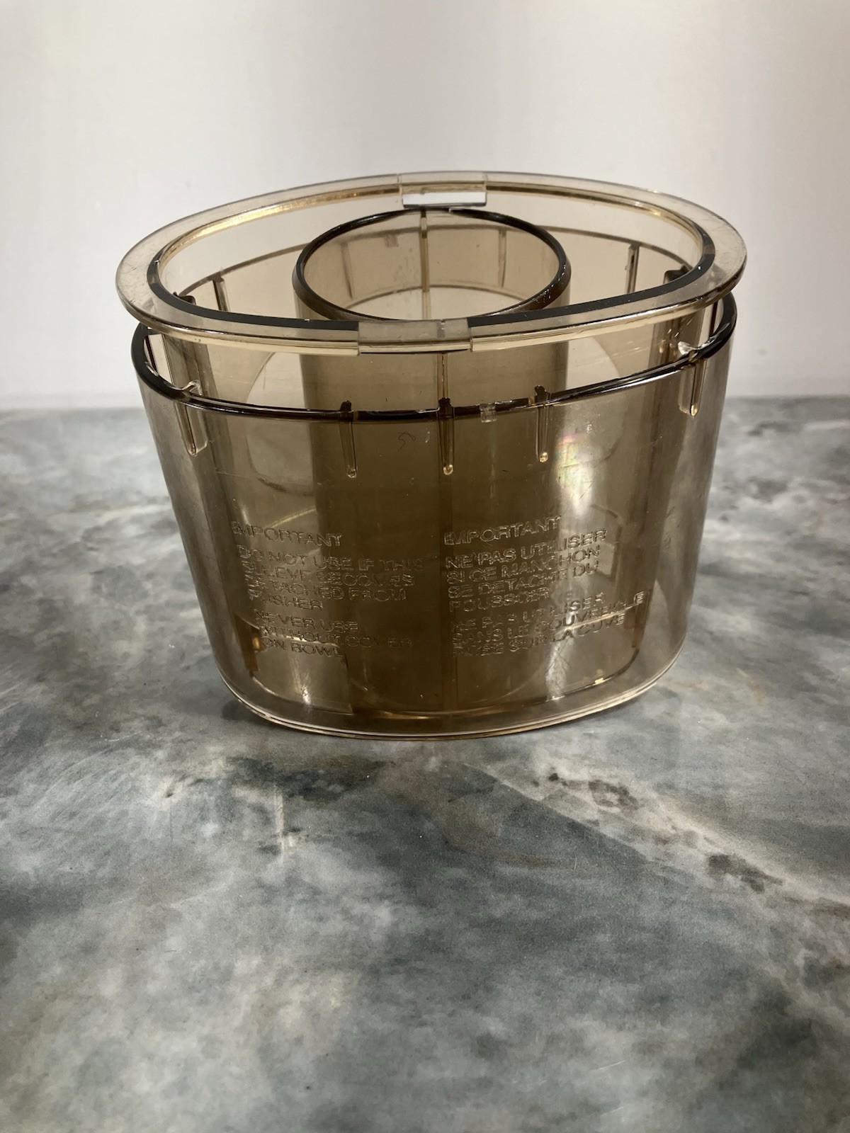 Cuisinart DLC-7 Food Processor Chute Feed Tube Replacement DLC-017 amber