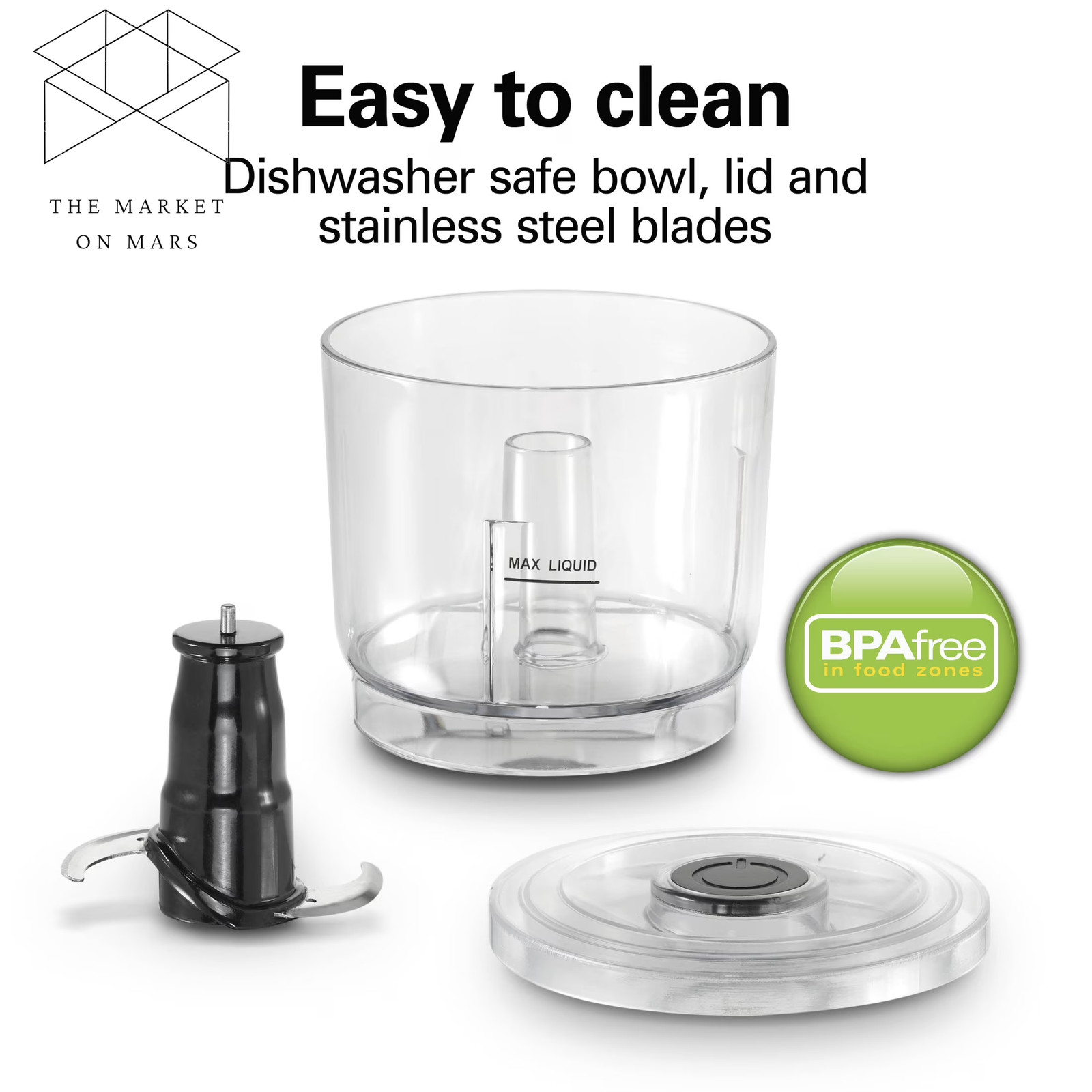 Stack & Press 2 Speed Food Chopper & Mini Food Processor, 3-Cup, Black ✅ 👈