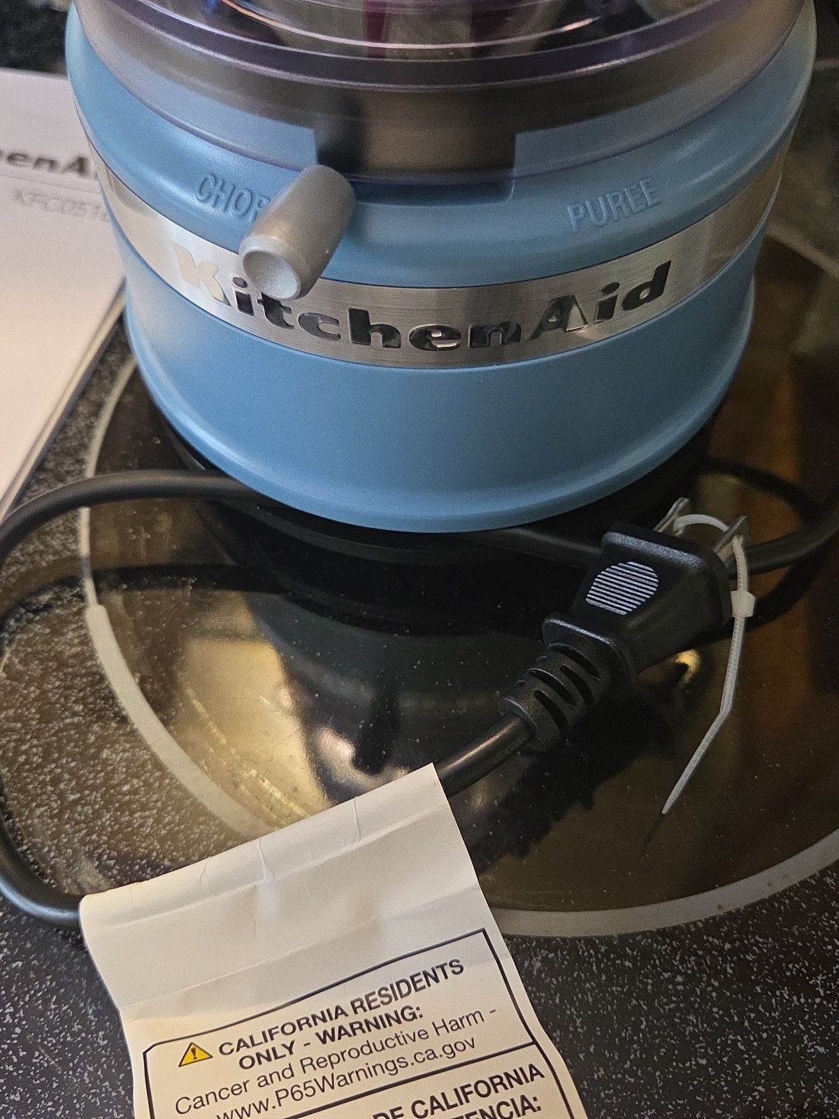 KitchenAid Chopper KFC3516AQ 3.5 Cups Mini Food Processor – Aqua Sky Color. New.