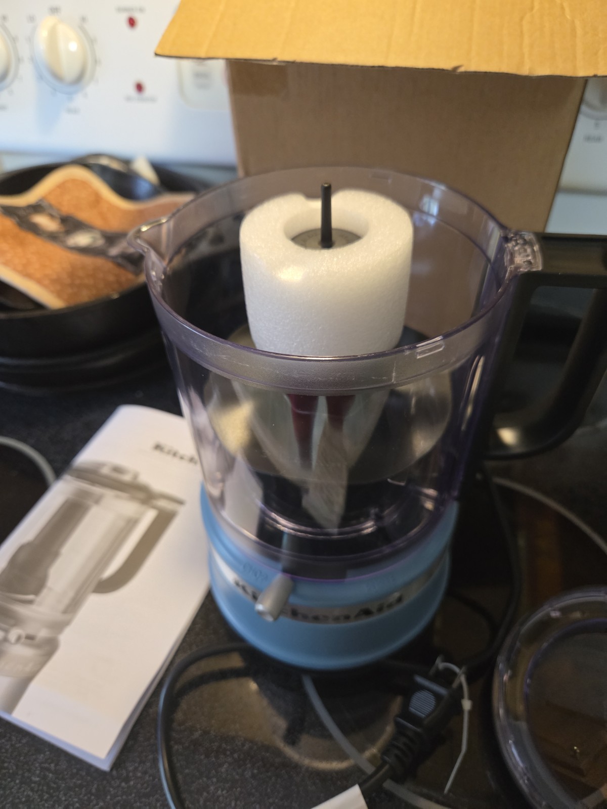 KitchenAid Chopper KFC3516AQ 3.5 Cups Mini Food Processor – Aqua Sky Color. New.