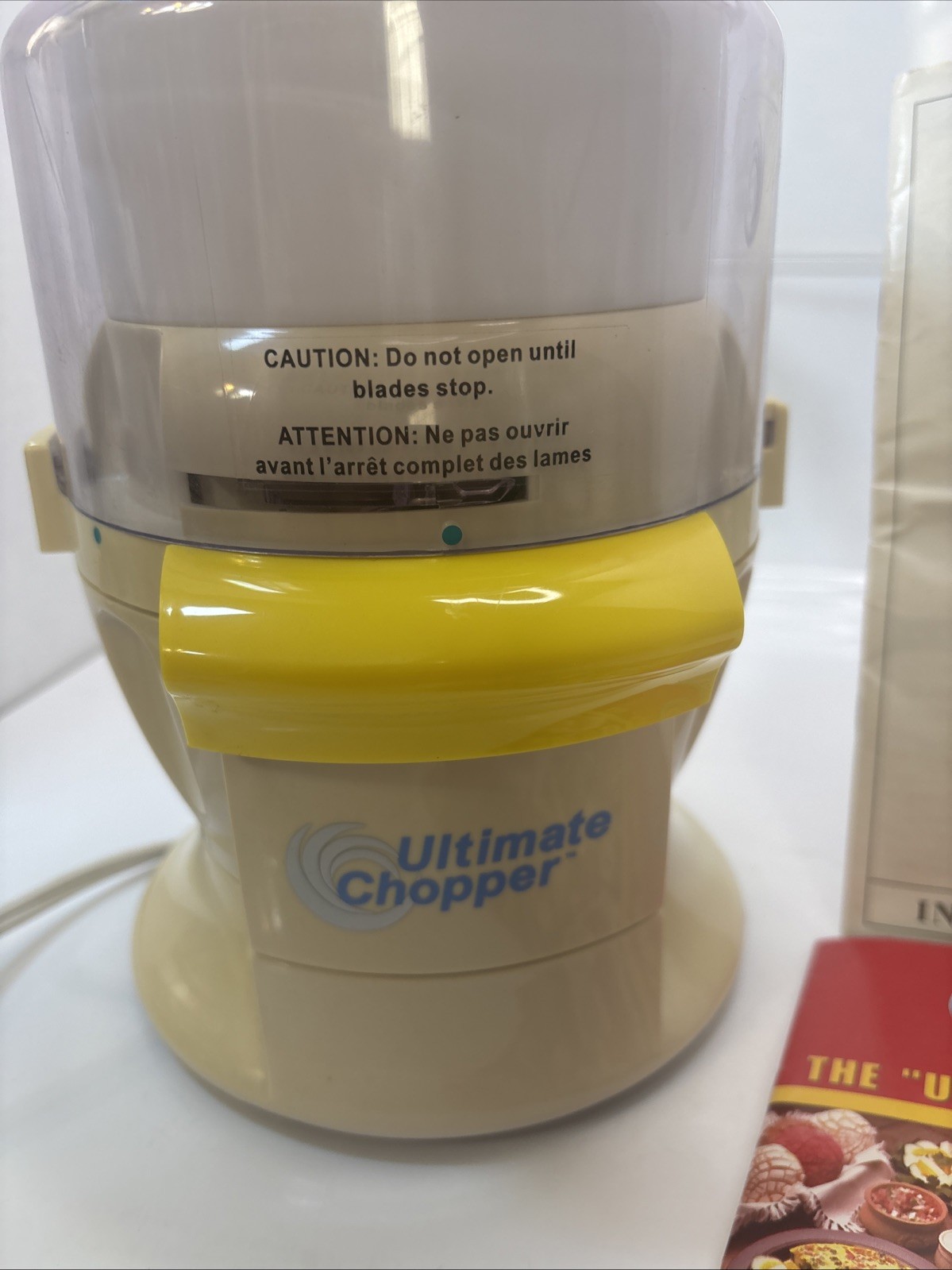 Ultimate Chopper Model CH-1 600W Food Processor 600 Watts Yellow Manual Book