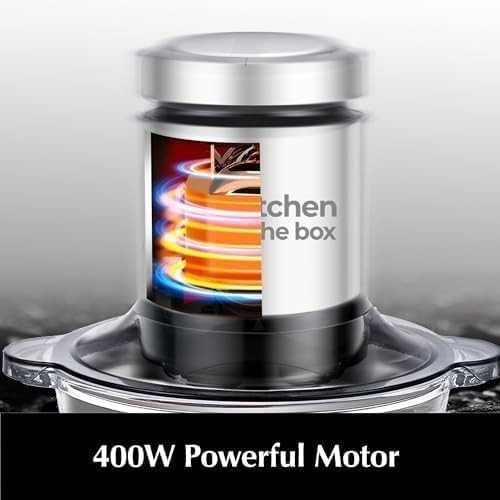 400W Mini Food Processor – Powerful Meat Grinder & Vegetable Chopper, 3 Cup Bowl