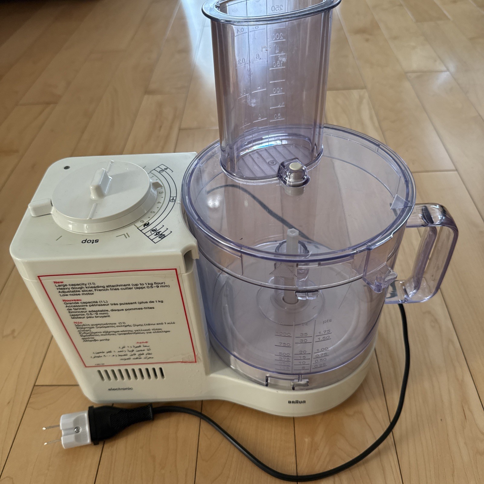 Braun Multipractic Electronic Food Processor Type 4262 Germany Used Once