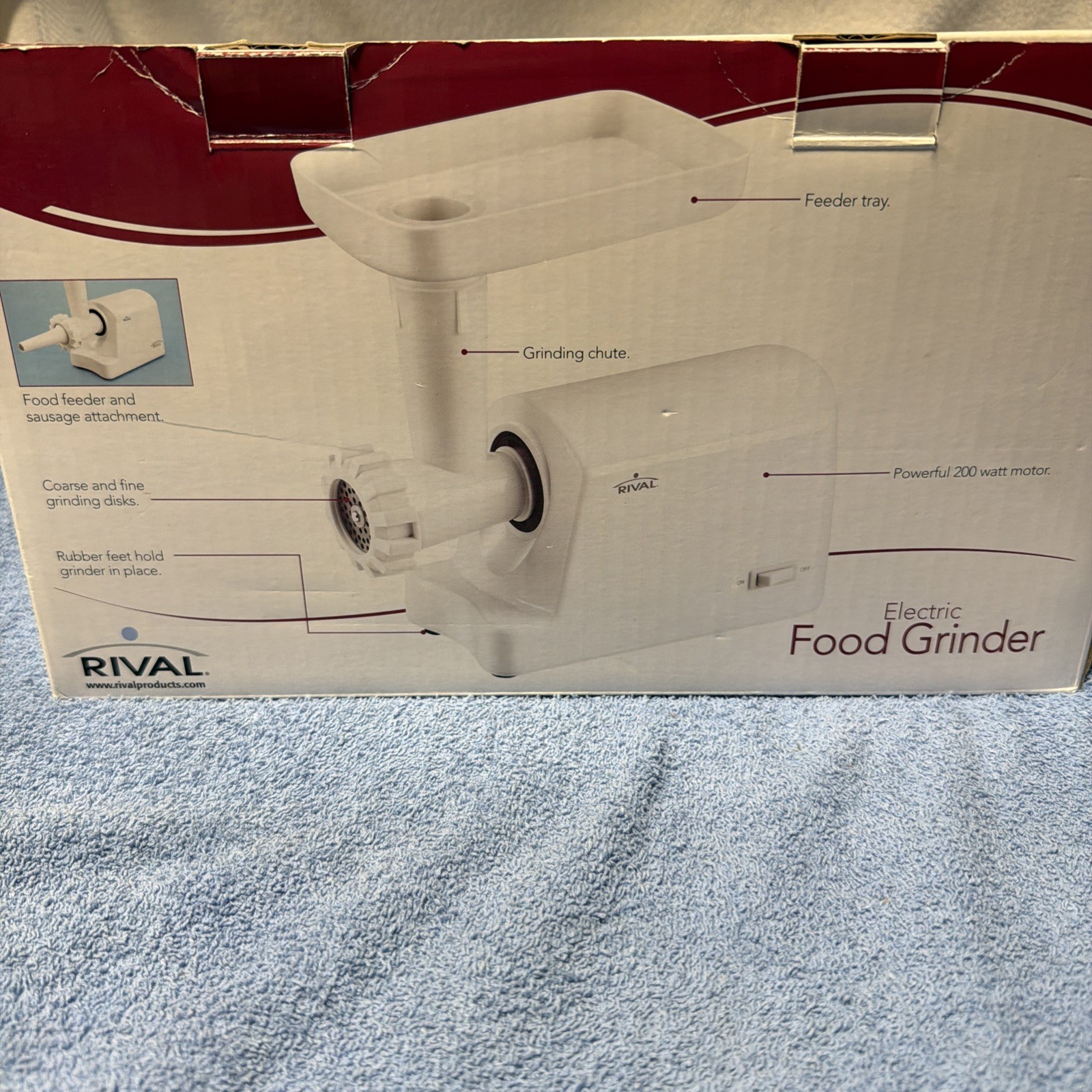 Rival Electric Meat Food Grinder Model 2275WN 200 Watts All Attachment Included