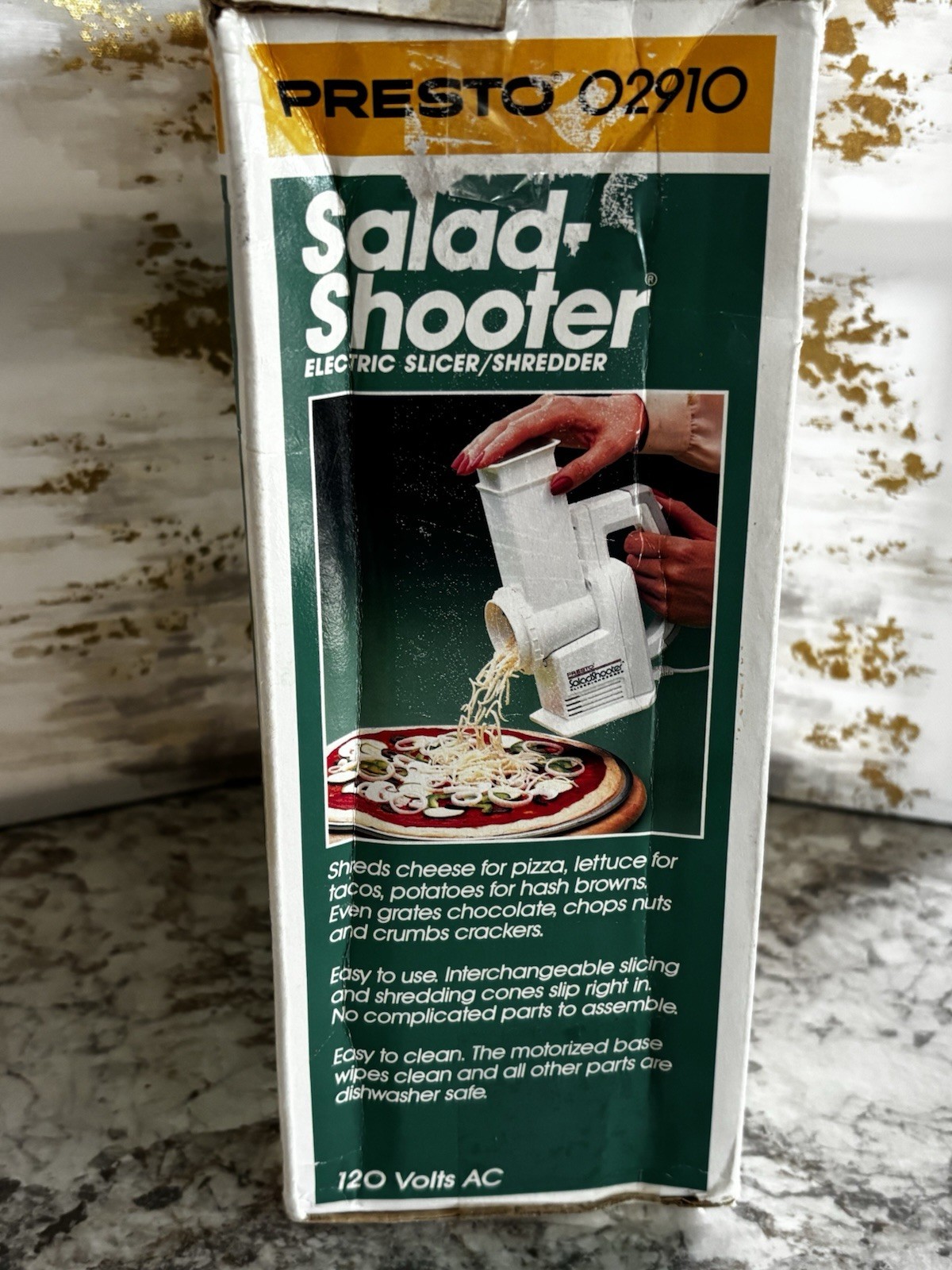 Presto Salad Shooter Electric Food Slicer Shredder 02910 Vintage NOS Open Box