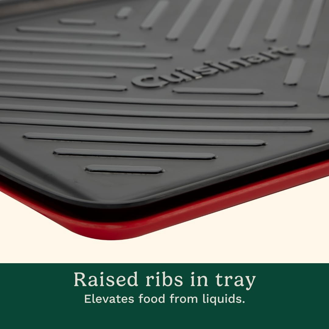 Grilling Prep & Serve Trays, 17X10.5 Inch BBQ Tray Safe for Food Handling, 2 Dis