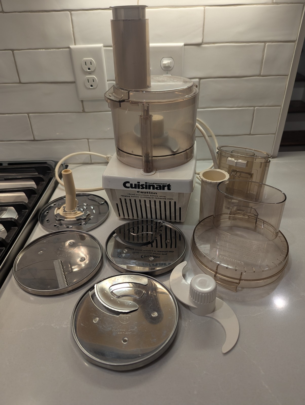 Vintage Cuisinart Food Processor Robot Coupe CFP-9 White Tested