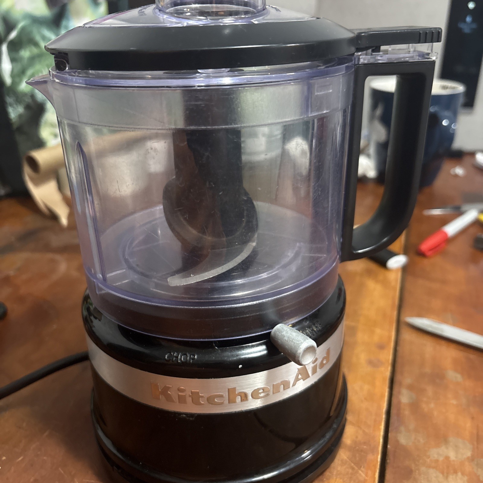 KitchenAid 3.5 Cup Mini Food Processor Black Space Saving – Working