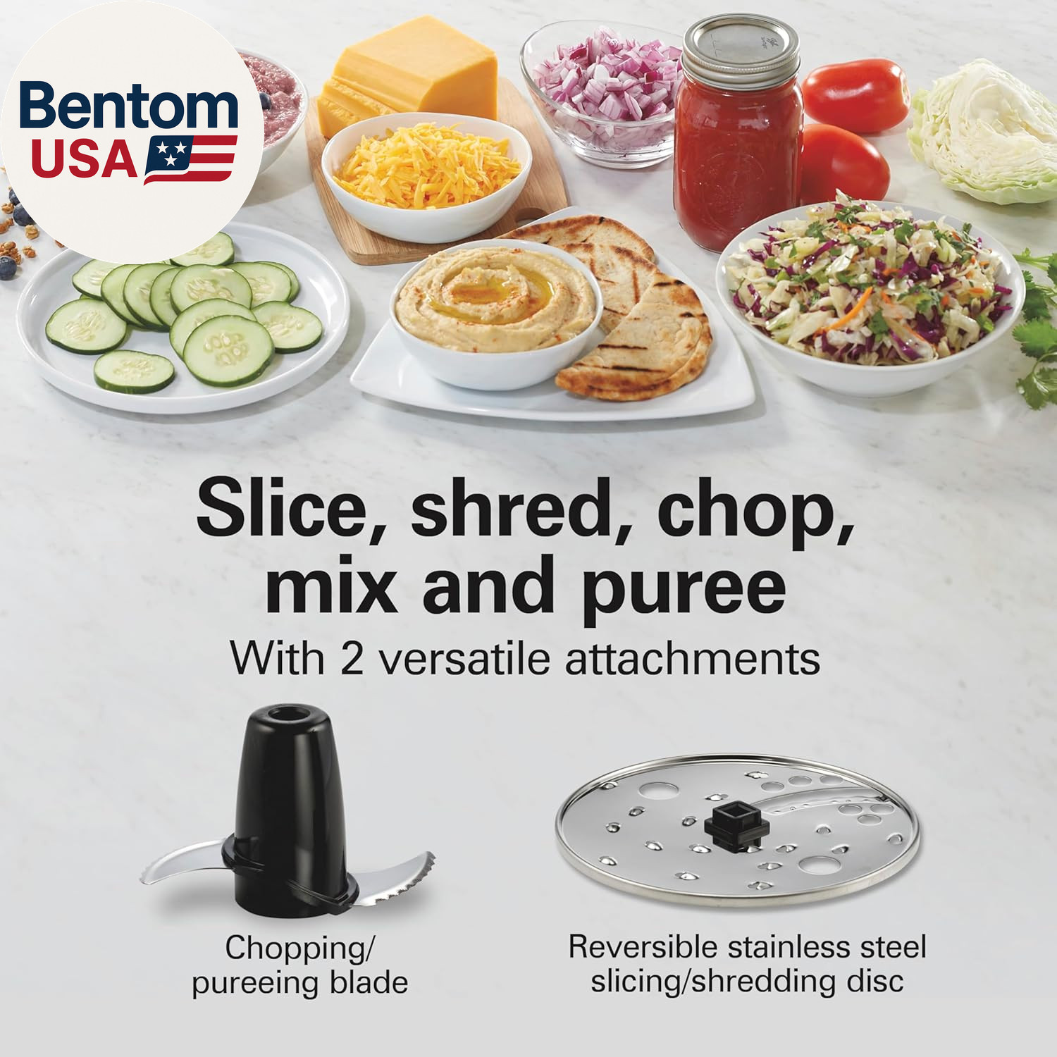 Food Processor & Vegetable Chopper for Slicing, Shredding, Mincing, and Puree, 1