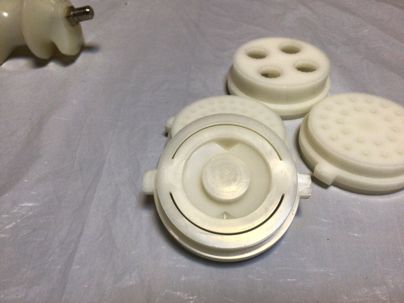 Vtg Oster Kitchen Center Food Grinder Head & Pasta Making Accessories W/ Book