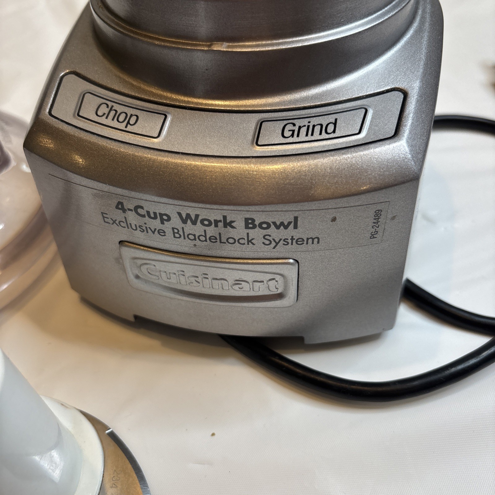 Cuisinart Mini-Prep Plus DLC-2A Food Processor Parts Lot Motor Base Lid Blade