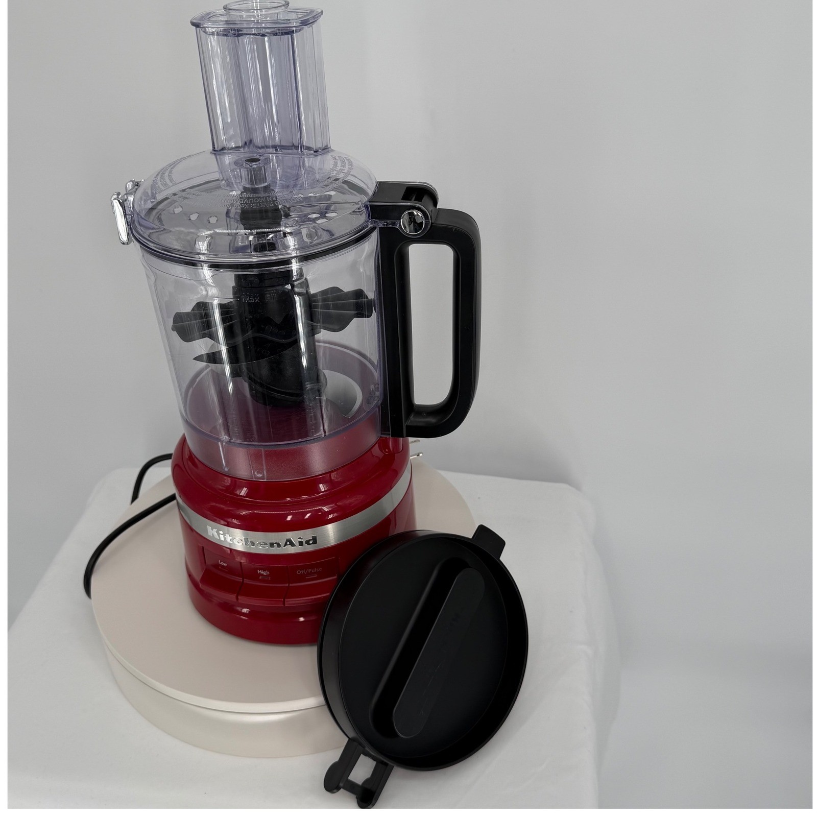 KitchenAid 7 Cup Food Processor Red Electric Compact Base With Lid 96-05