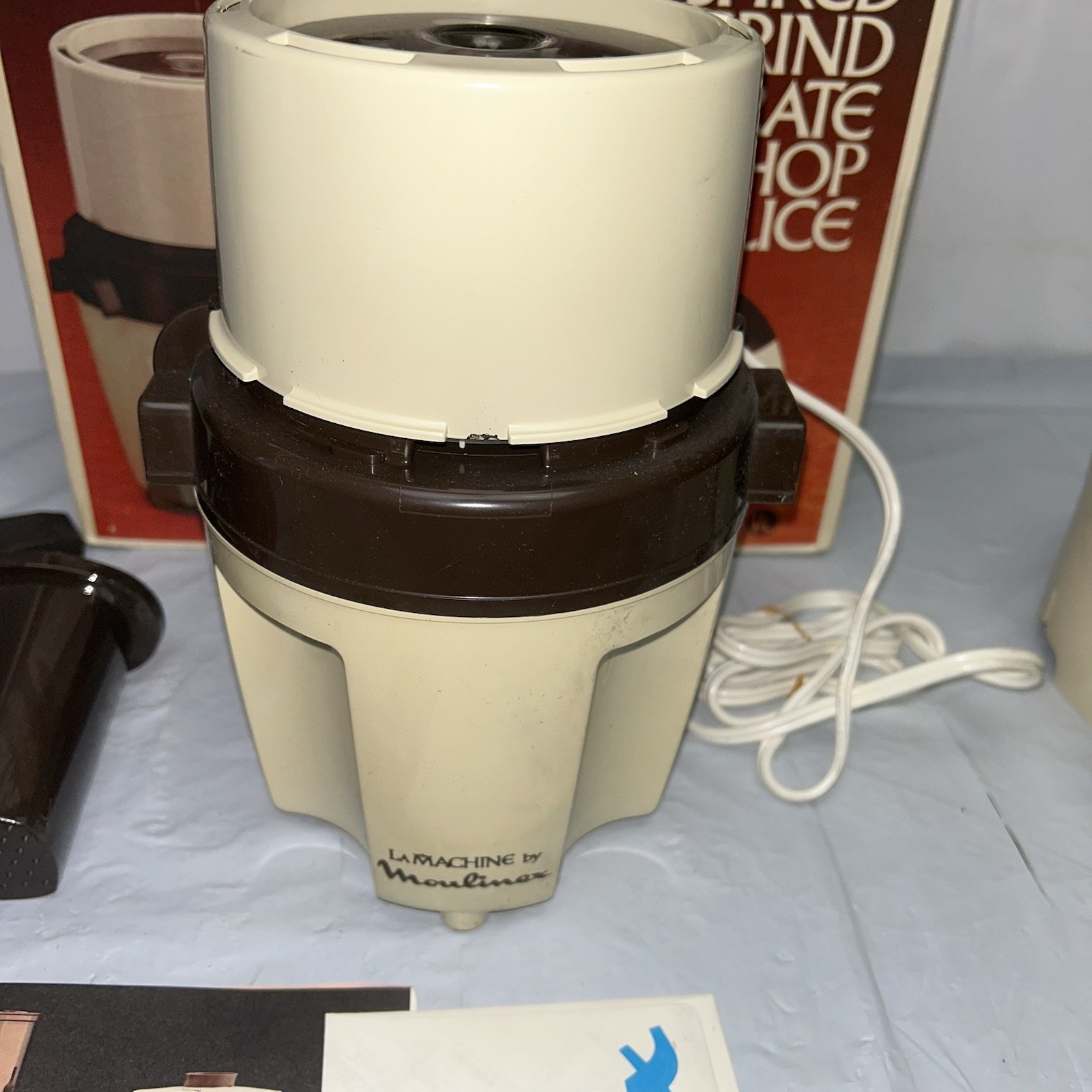 Vintage Moulinex La Machine Deluxe Food Processor Model 354