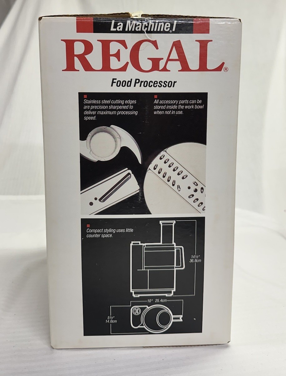 Vintage Regal La Machine I Food Processor V813 /Blades & Accessories