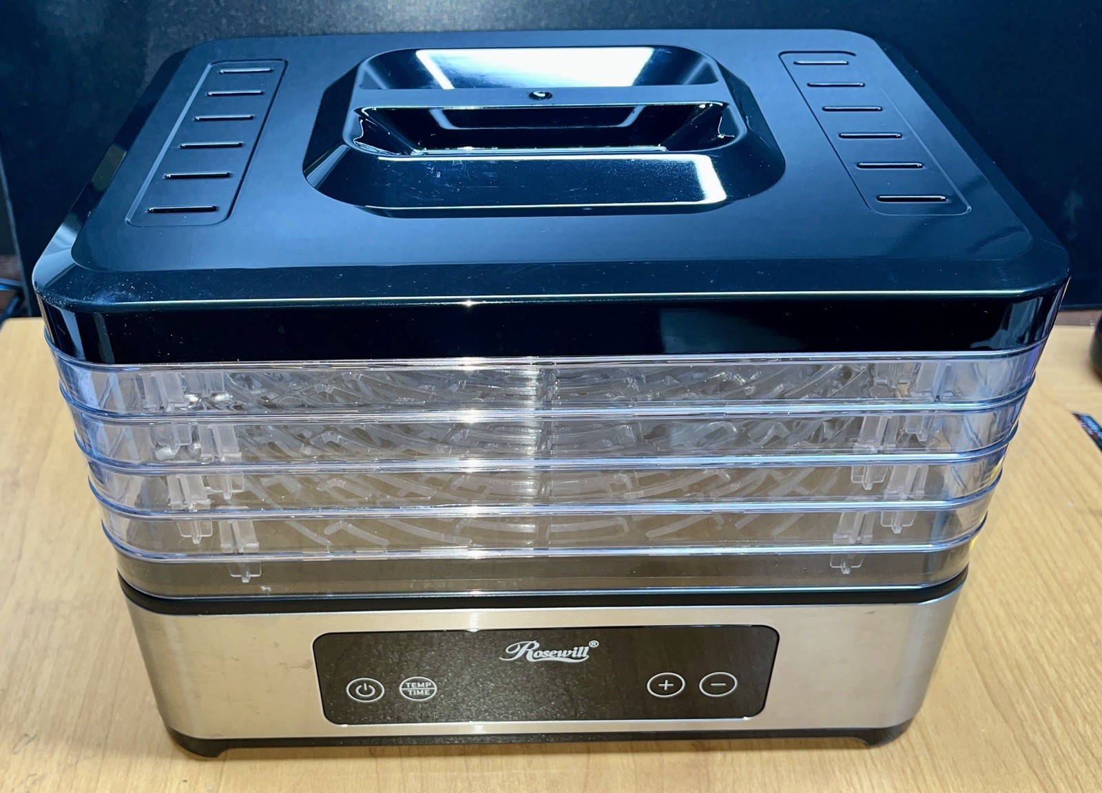 Rosewill Compact Food Dehydrator, 5 Stackable Trays with Adjustable 48H Timer an