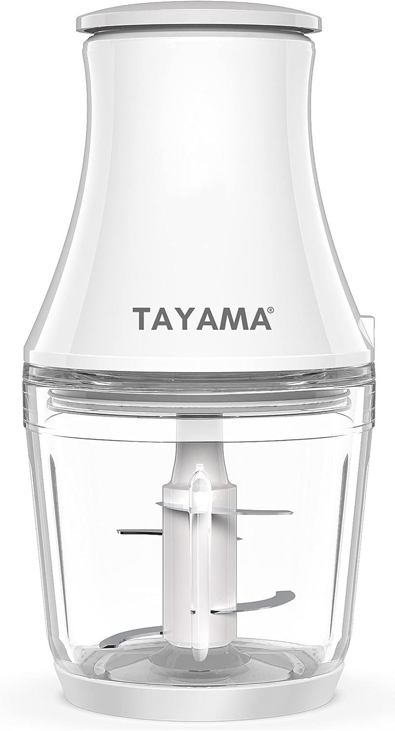 2.5 Cup White 200W Mini Chopper 4-Layer Blade Food Processor, Medium