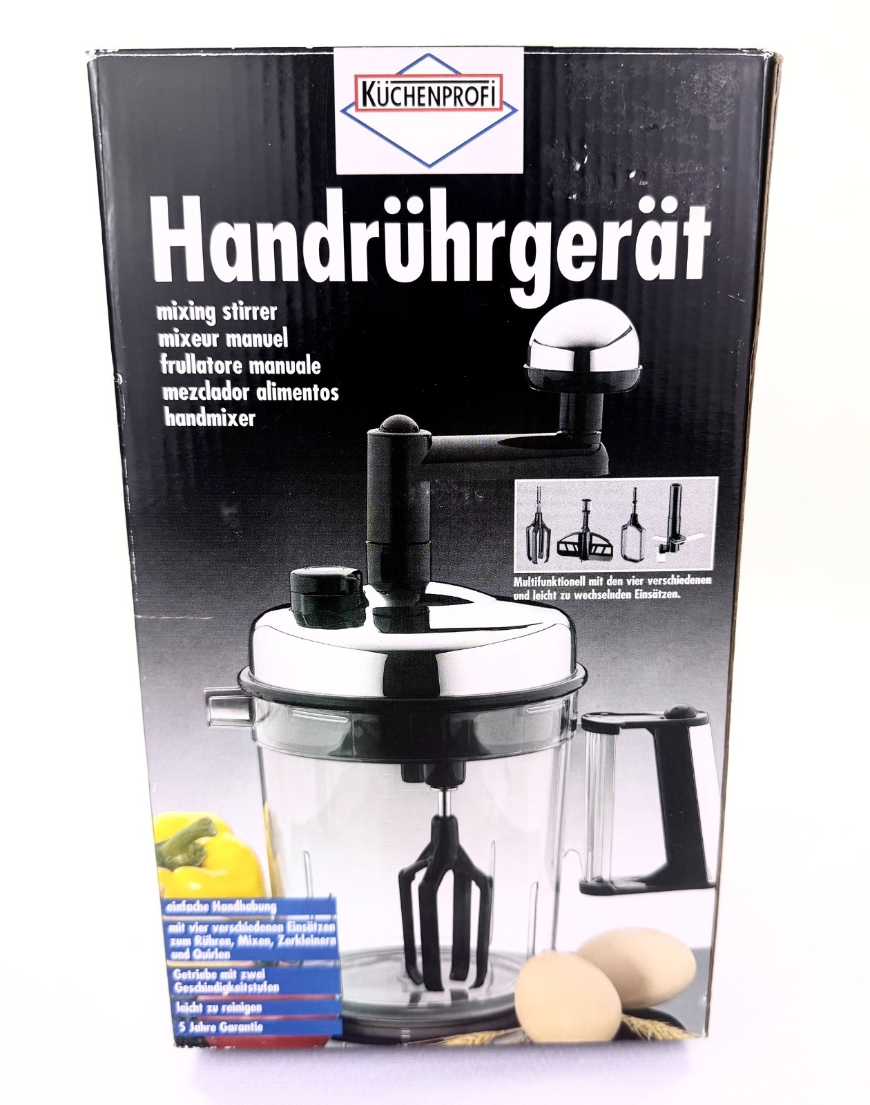 German Hand Mixer Manual Food Processor by Kuchenprofi Handruhrgerat – NEW