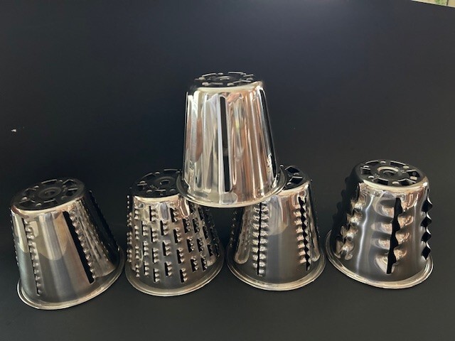 Food Processor Set (5) Cones Only All Marked 2307R XL Manual Slicer Shredder