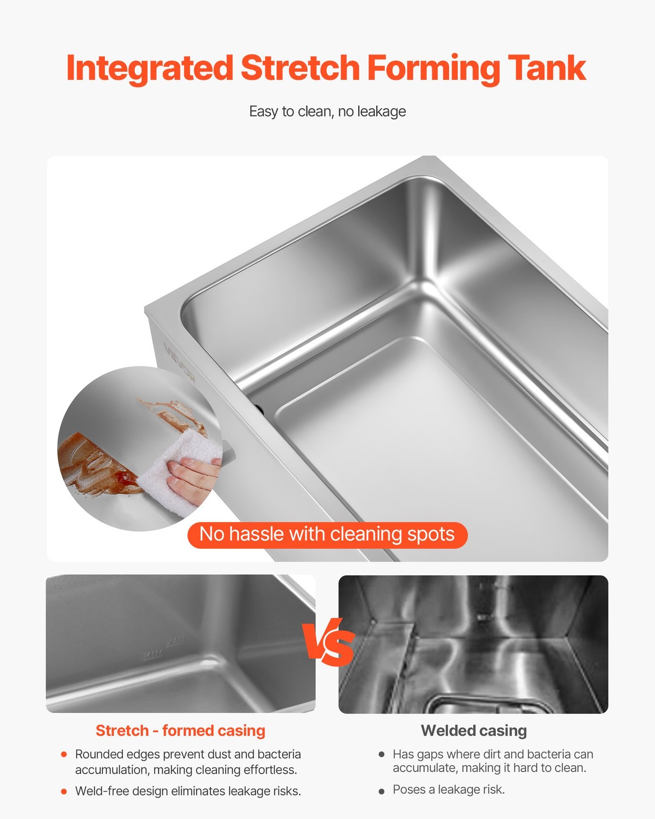 24QT Commercial Food Warmer, 4-Pan Electric Steam Table, 1200W Professional Coun