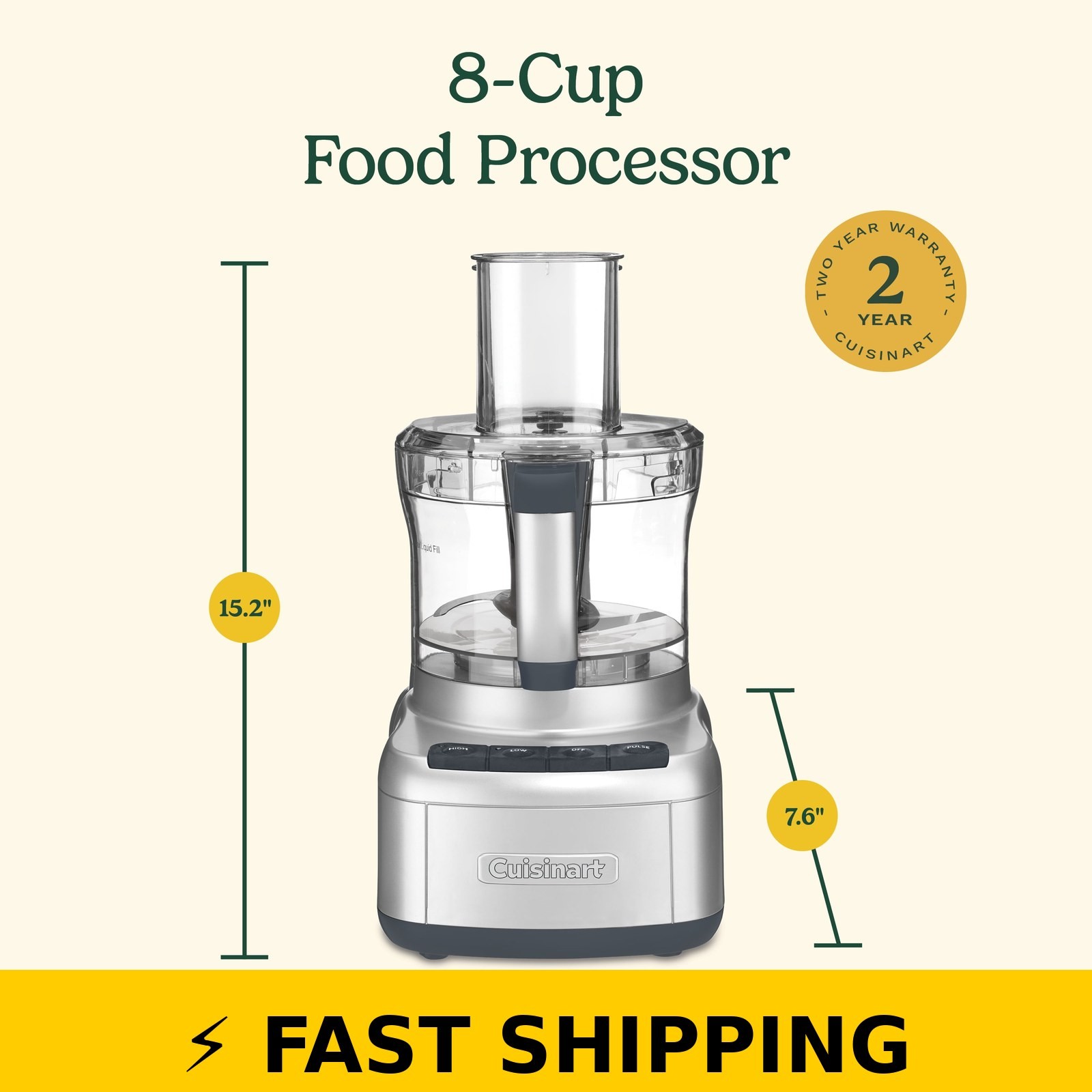 Cuisinart 8-Cup Food Processor – Silver