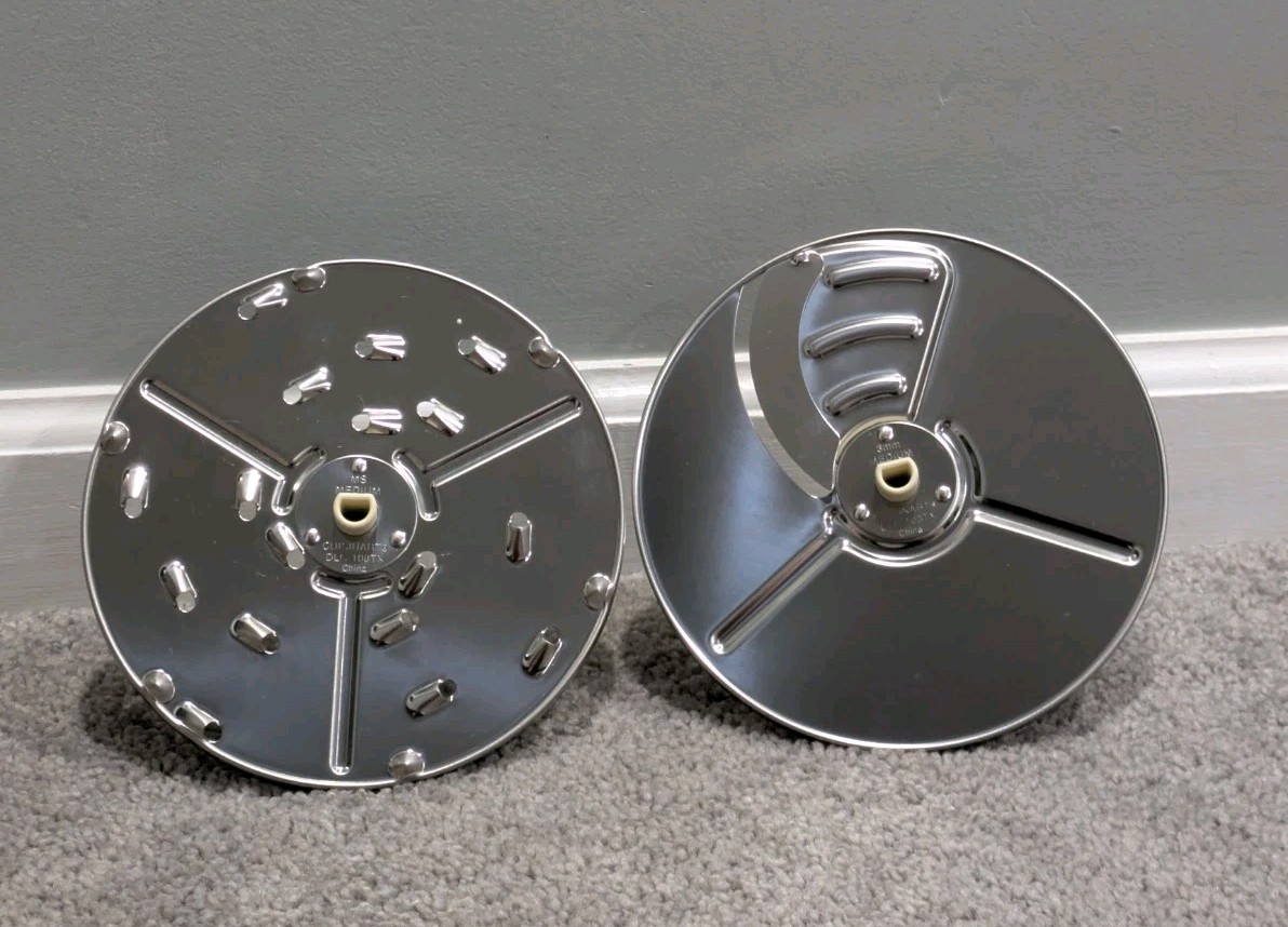 2 Lot Cuisinart DLC-5 Food Processor Replacement Disc Blades DLC-103TX Slicing