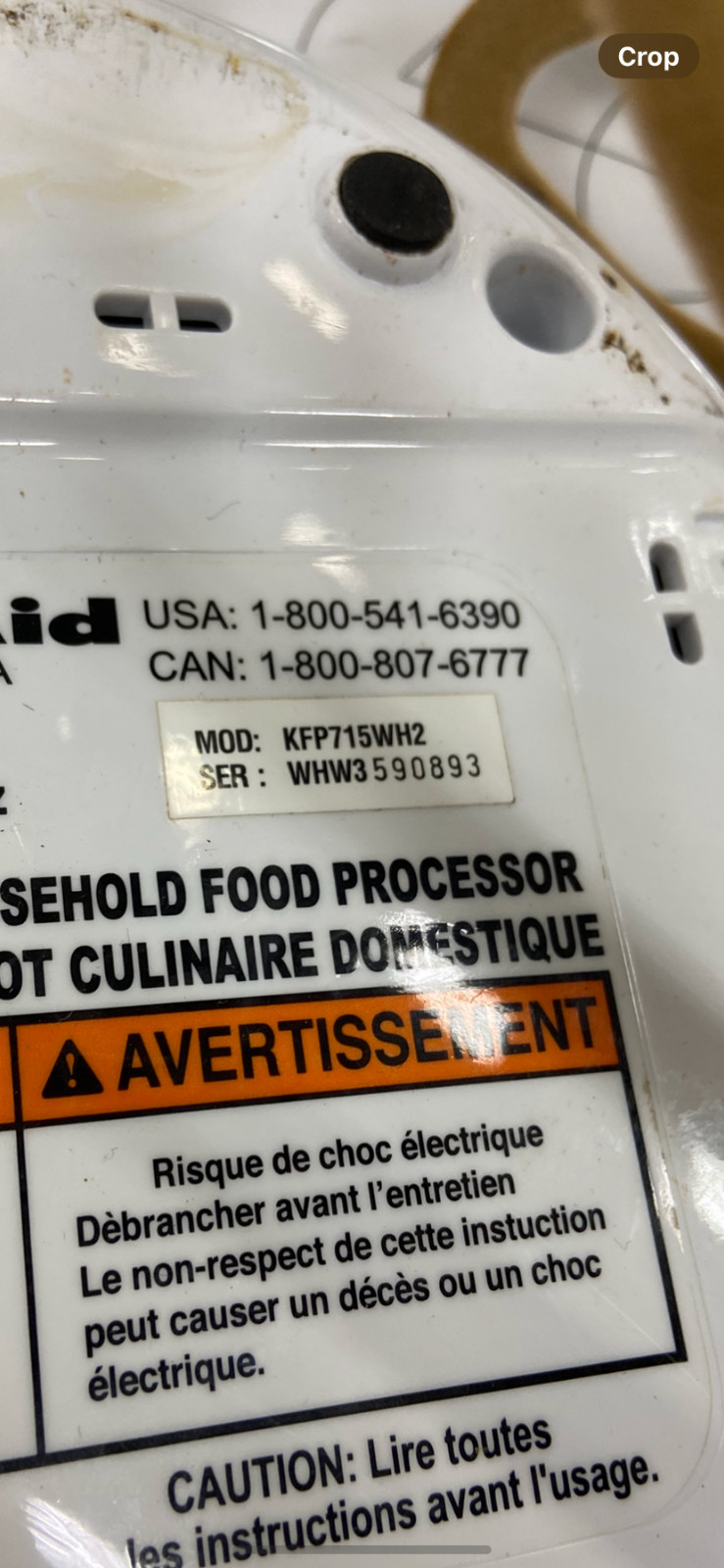 🍉 Kitchenaid Food Processor KFP715 Replacement BOWL, LID, OR DISC BLADE W/ STEM