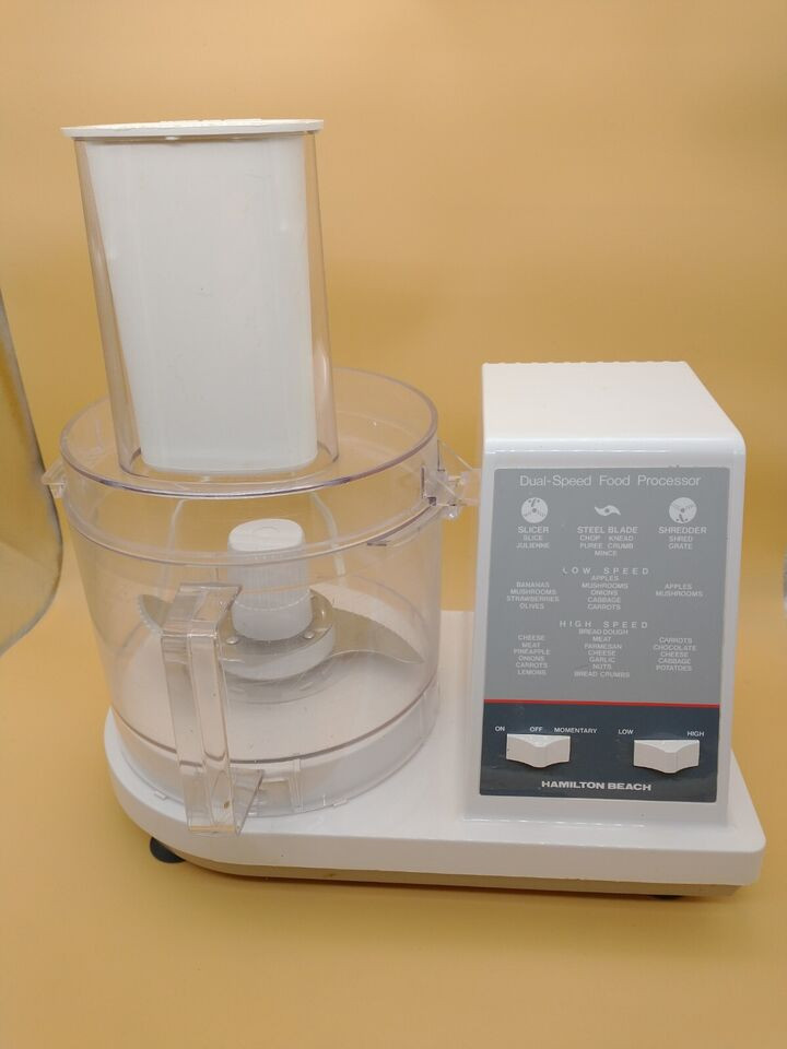 Hamilton Beach Food Processor 702W Dual Speed Slicer Shredder Vintage With Box