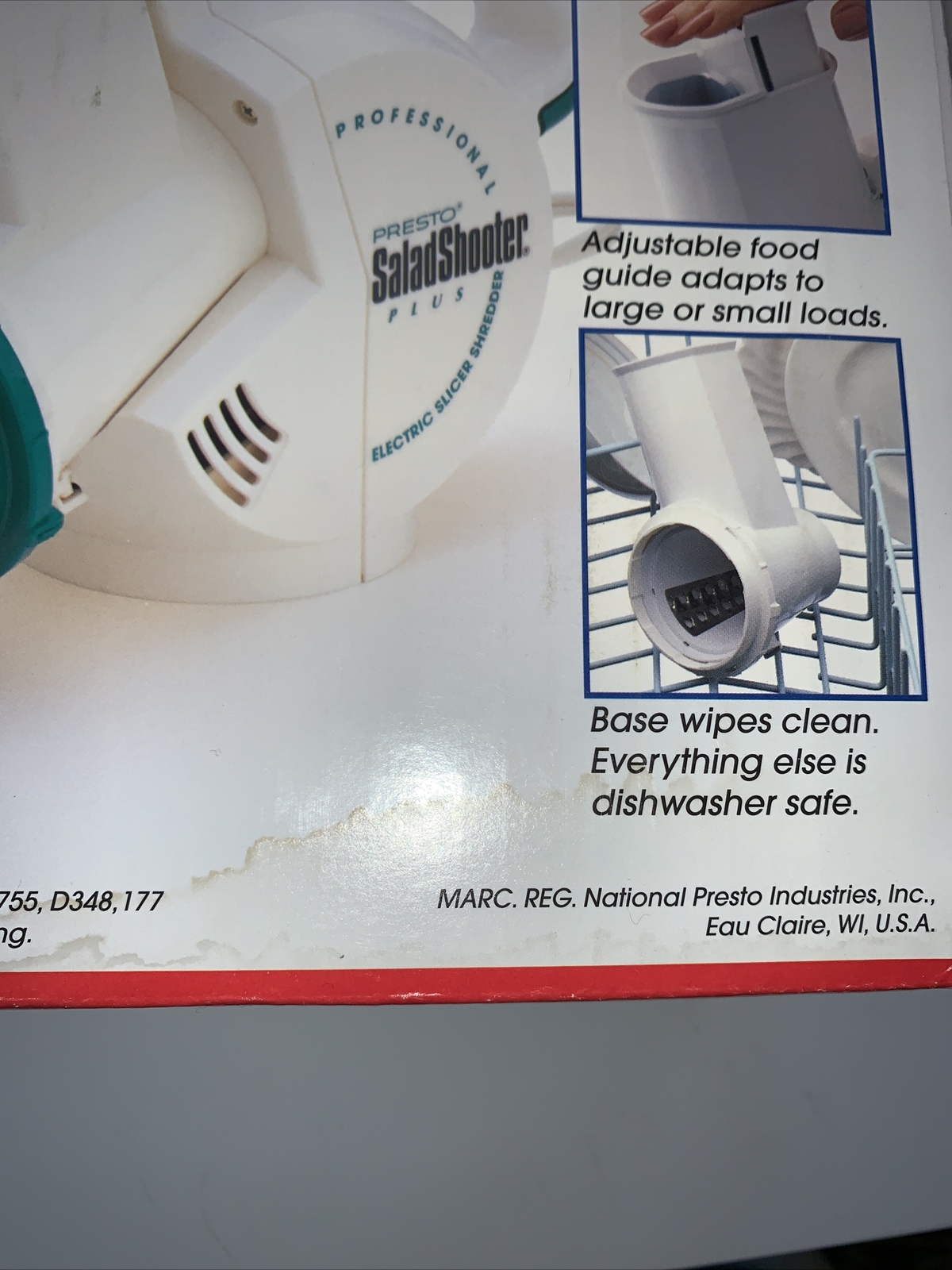 Presto Professional Salad Shooter Plus Electric Slicer Shredder Bonus Unused