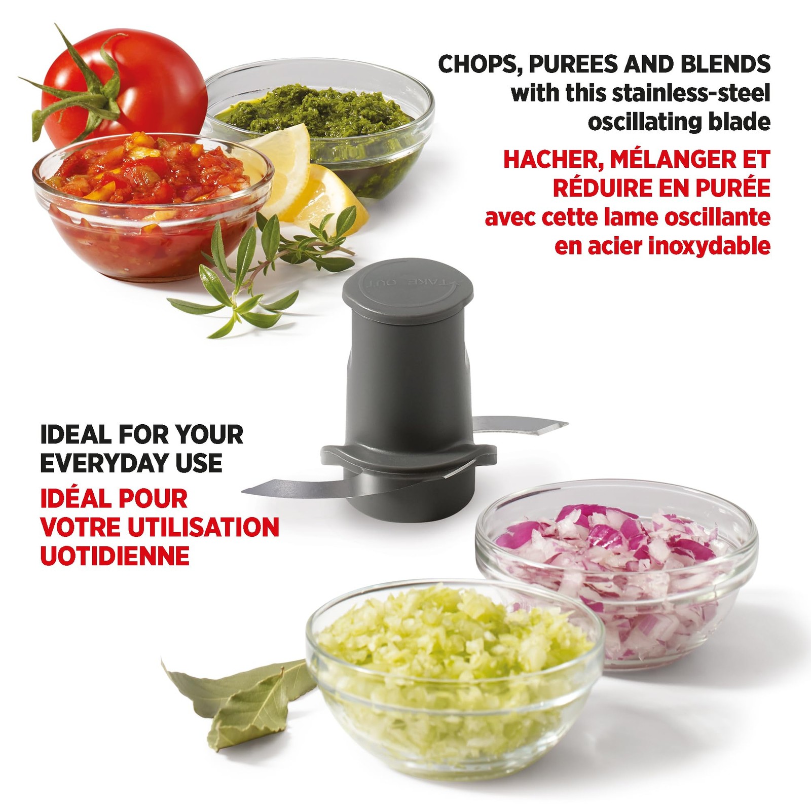 Electric Oscillating Food Processor – 4 Cups – Measuring Spoon – High, Low & …