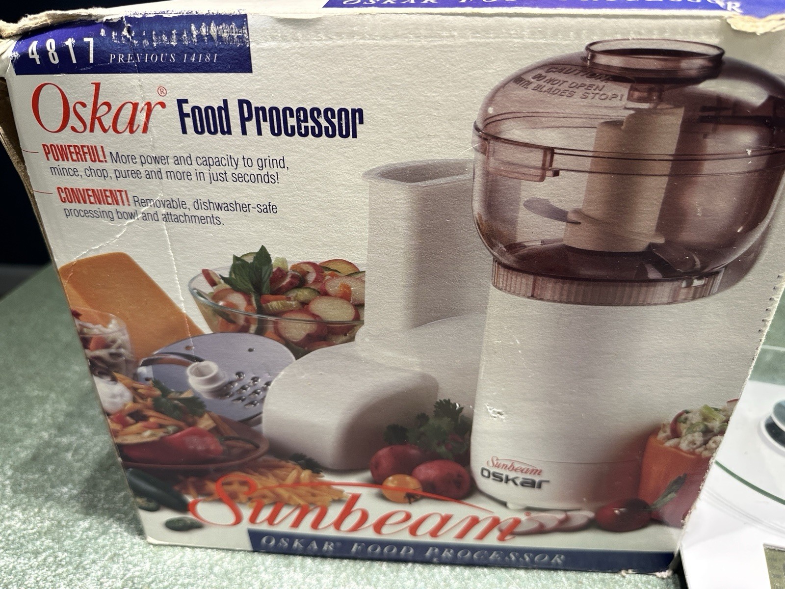 Sunbeam Oskar Model 14181 (4817 Food Processor COMPLETE & TESTED -Similar 14081